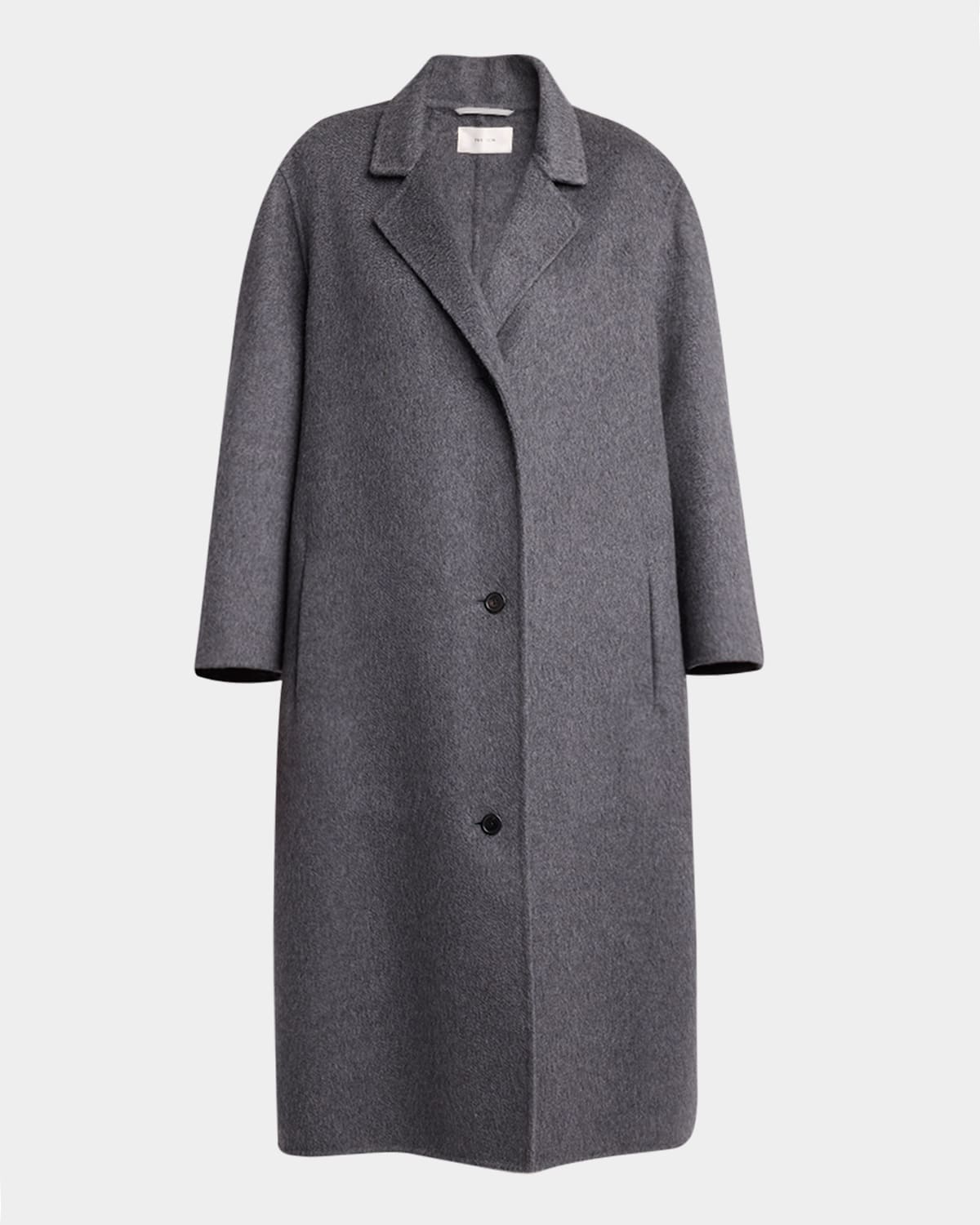 The Row Gustaf Cashmere-silk Single-breasted Coat In Multi