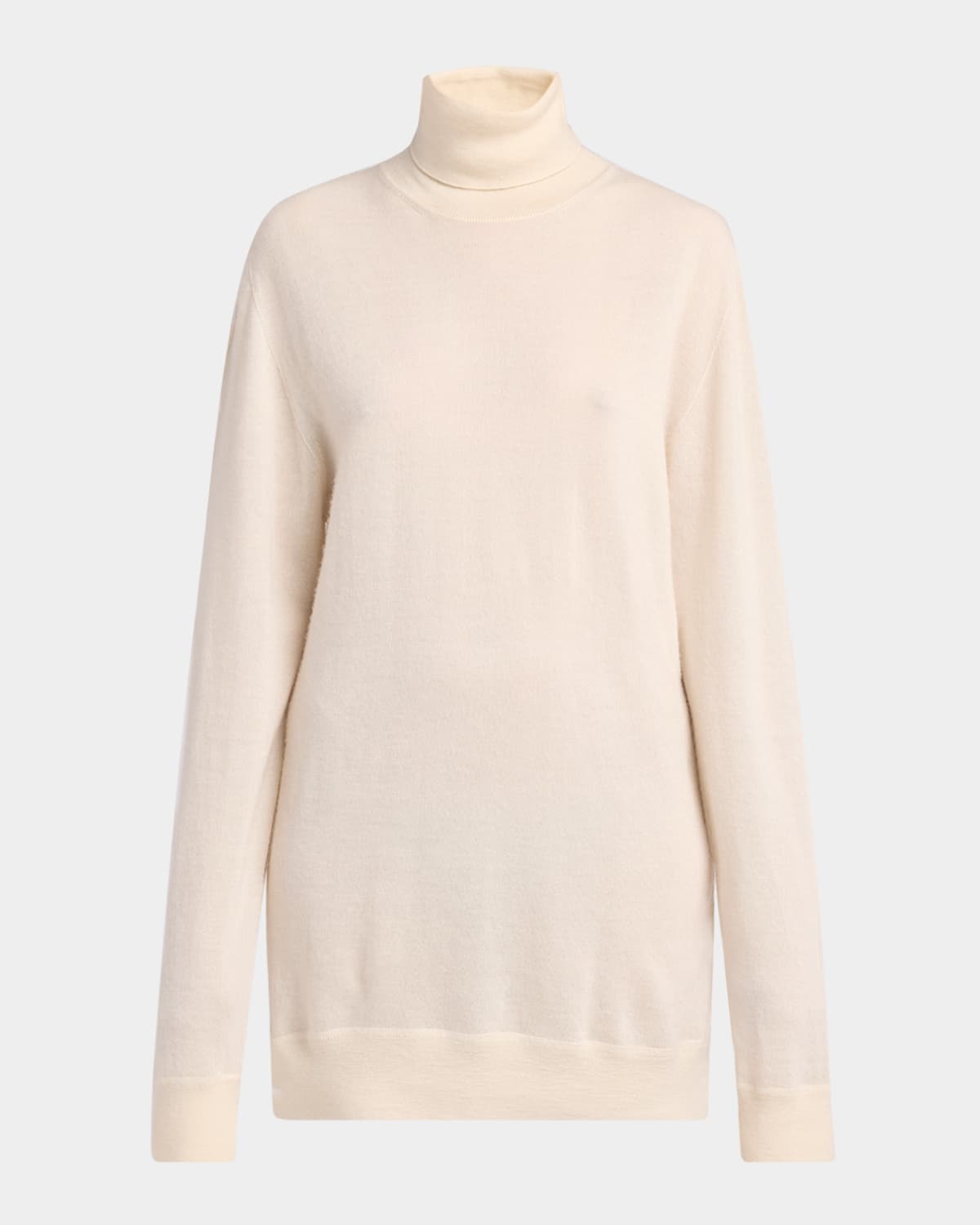 The Row Lizzy Cashmere Turtleneck Sweater In Neutral
