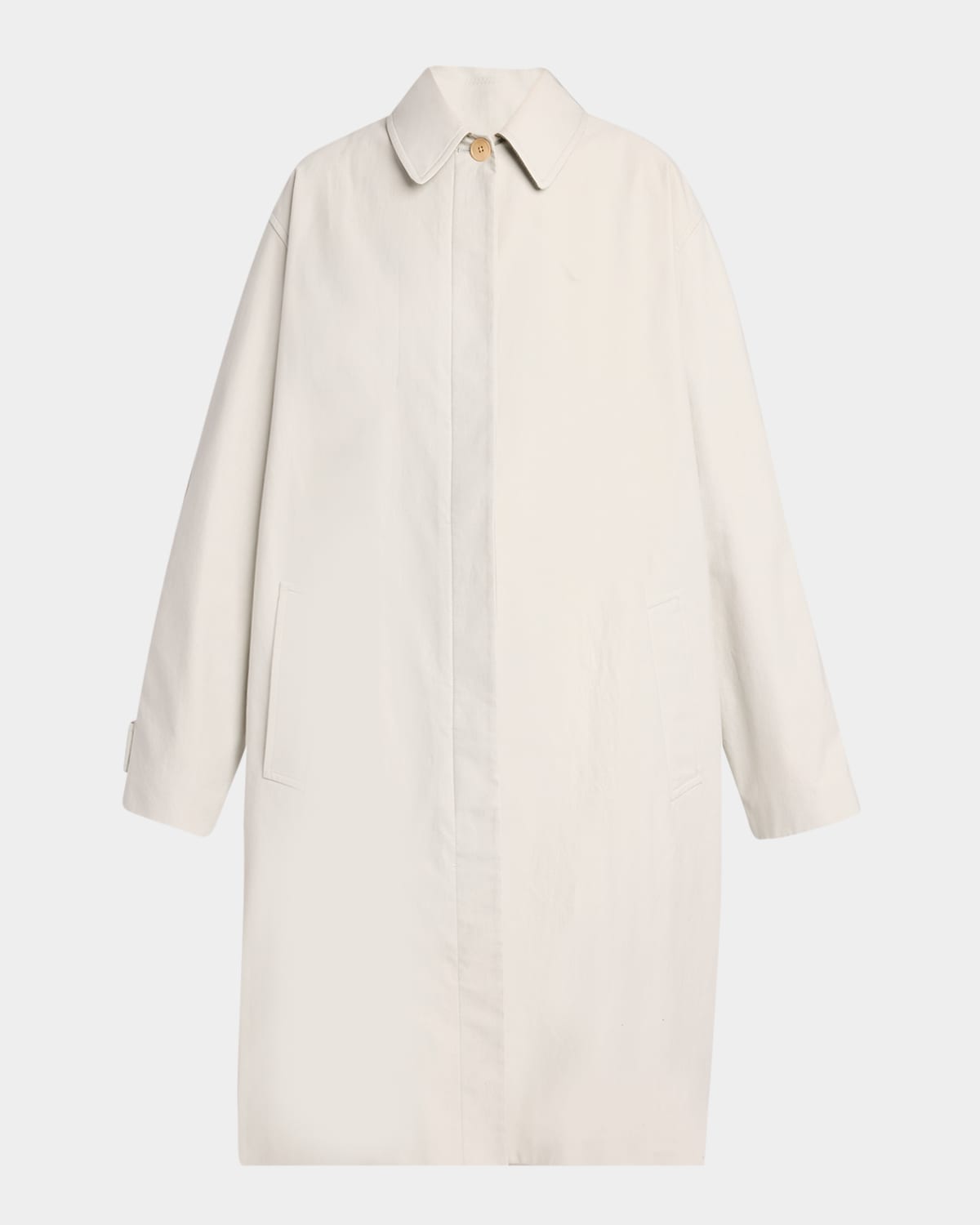 The Row Pluma Cotton-cashmere Single-breasted Coat In White