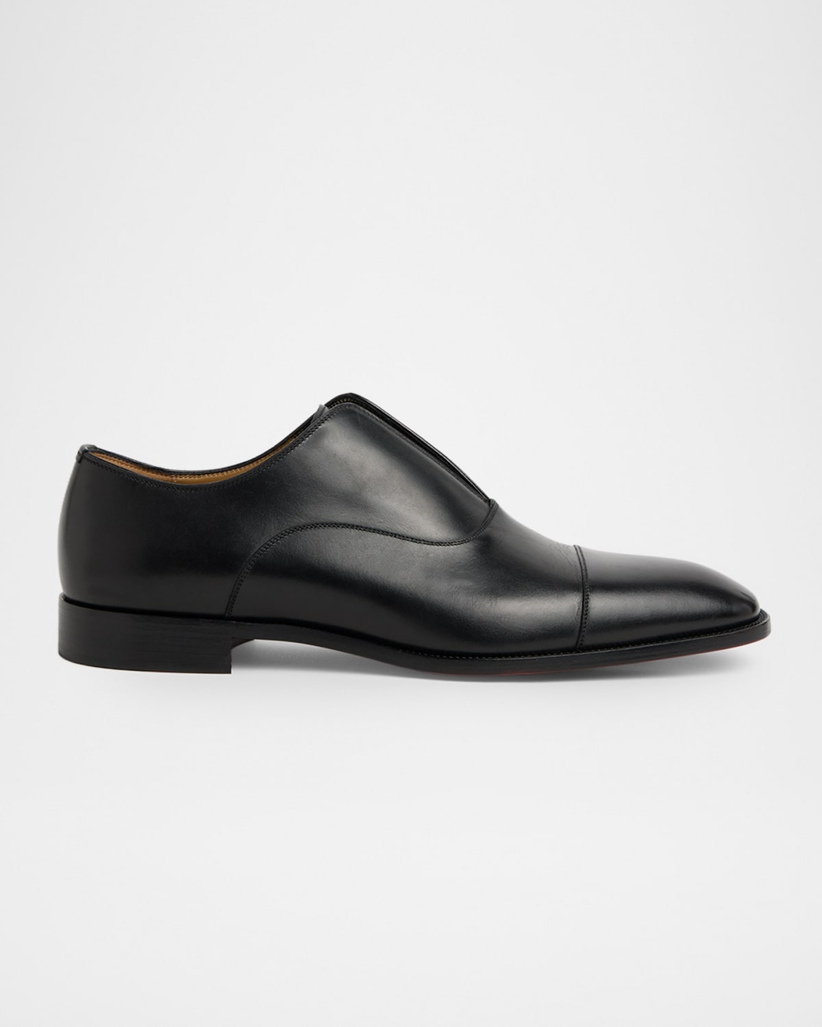 Christian Louboutin Men's Alpha Male Ii Leather Cap-toe Loafers In Black