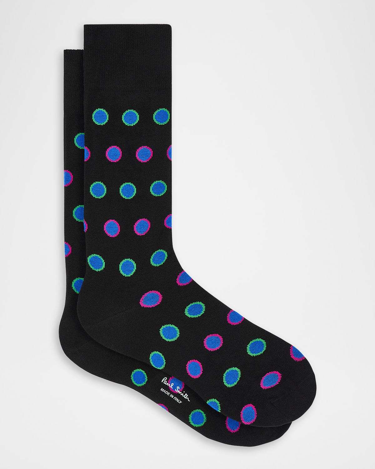 Paul Smith Men's Joris Dots Crew Socks In Black