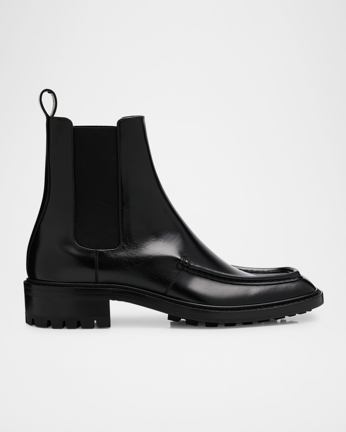 Saint Laurent Men's Joe Smooth Leather Lug-sole Chelsea Boots In Black