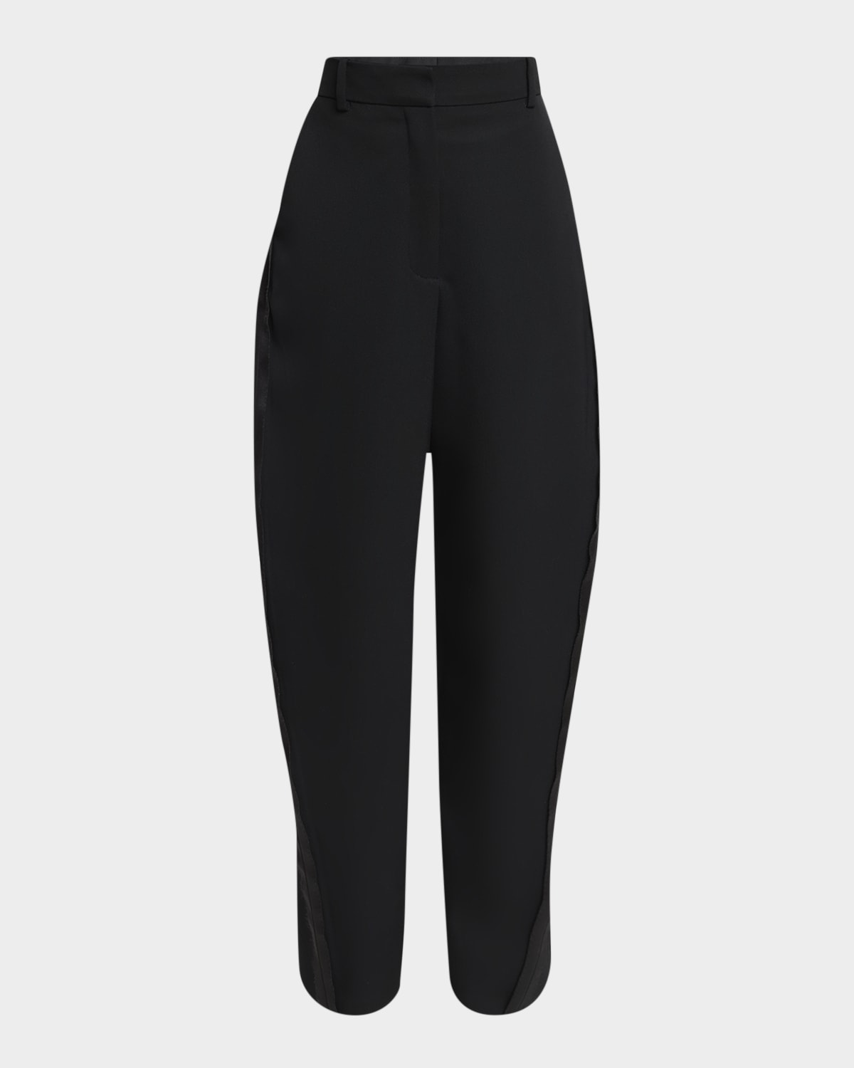 Givenchy Cocoon Wool Grain De Poudre Pants In Black