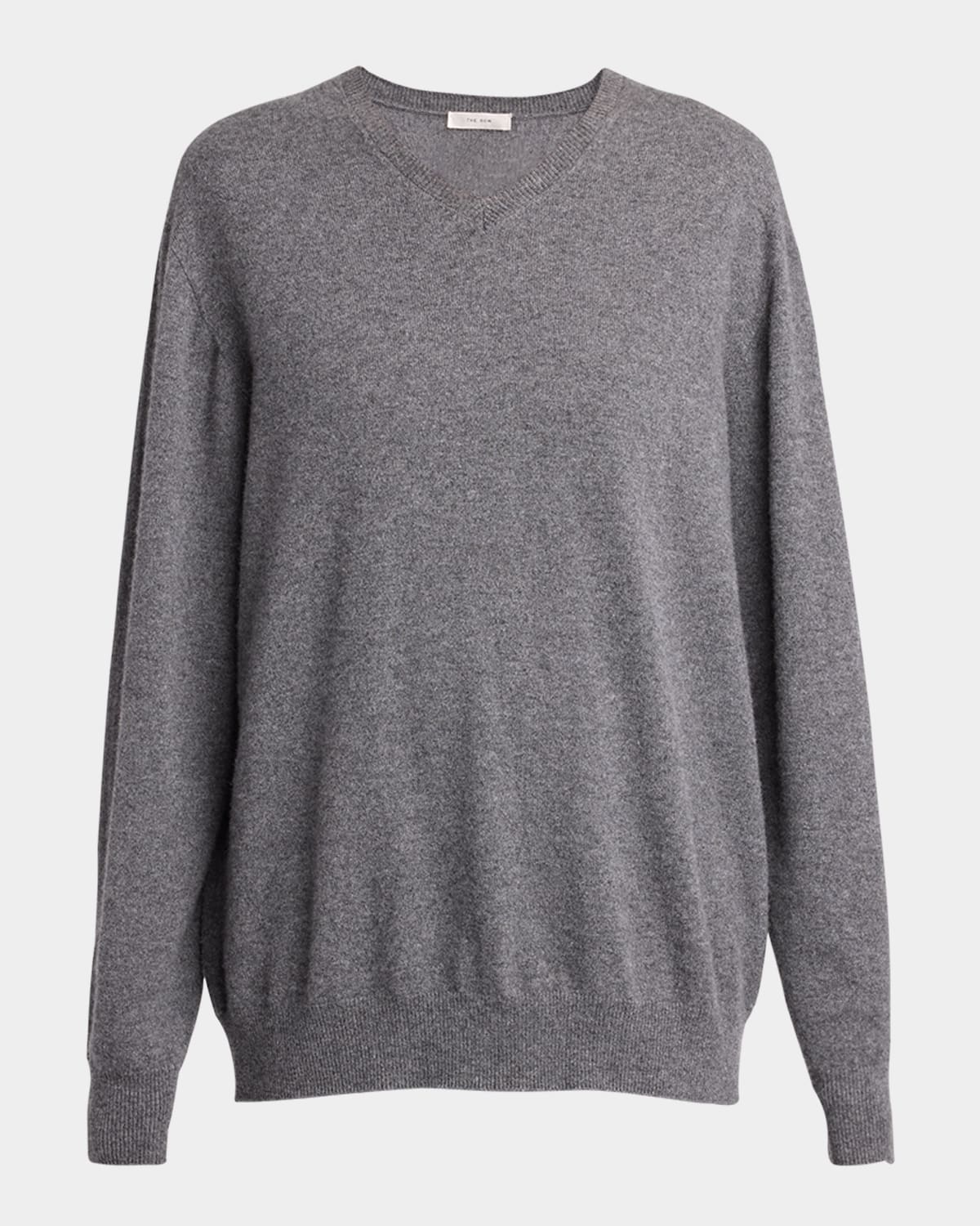 The Row Ligeia V-neck Cashmere Sweater In Gray