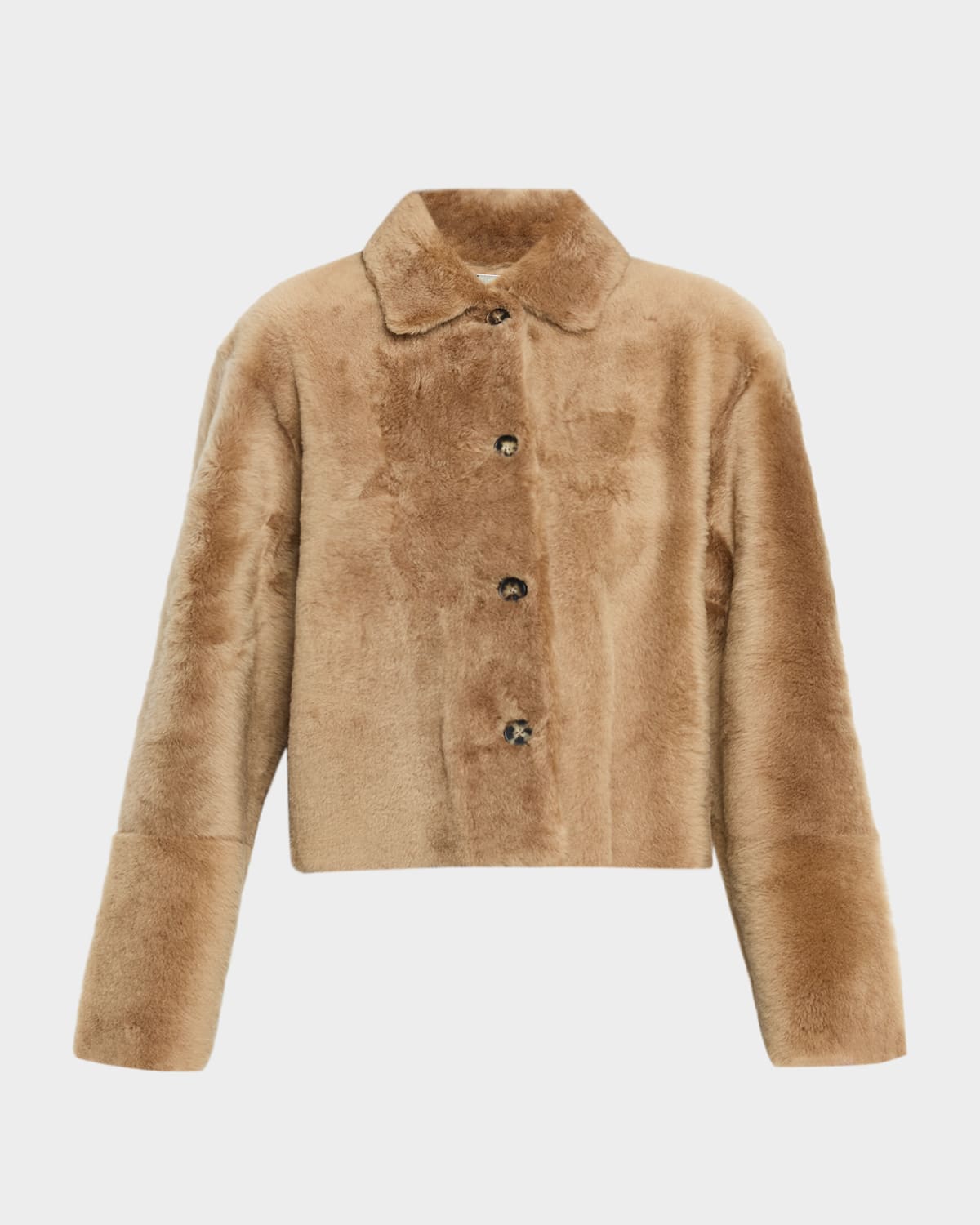 Utzon Julee Shearling Jacket In Brown