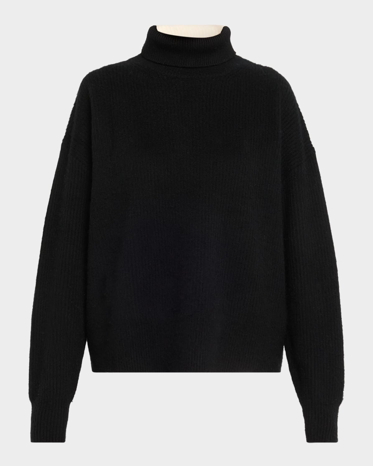 Zankov Junko Turtleneck Colorblock Cashmere Sweater In Black