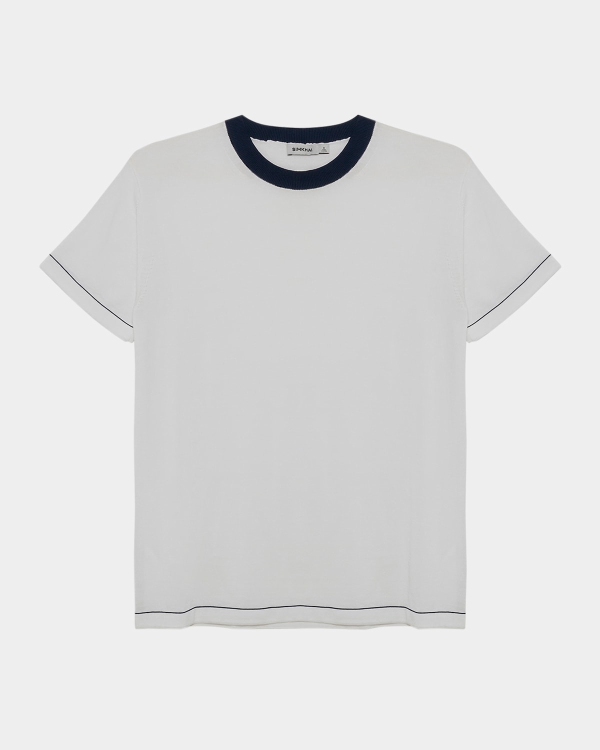 Men's Donavan Ringer Contrast-Trim Crewneck T-Shirt