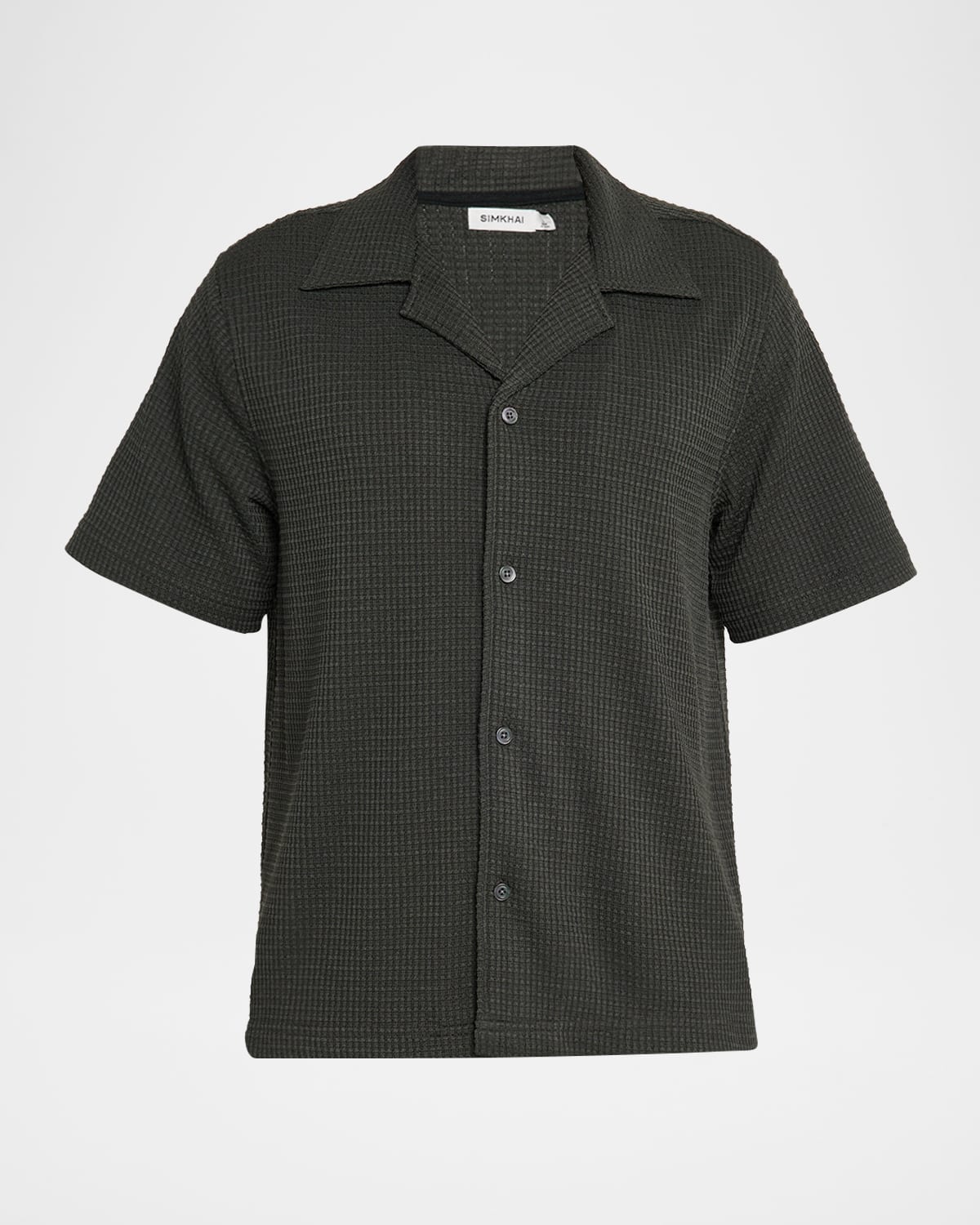Simkhai Buttoned Short-sleeve Shirt In Green
