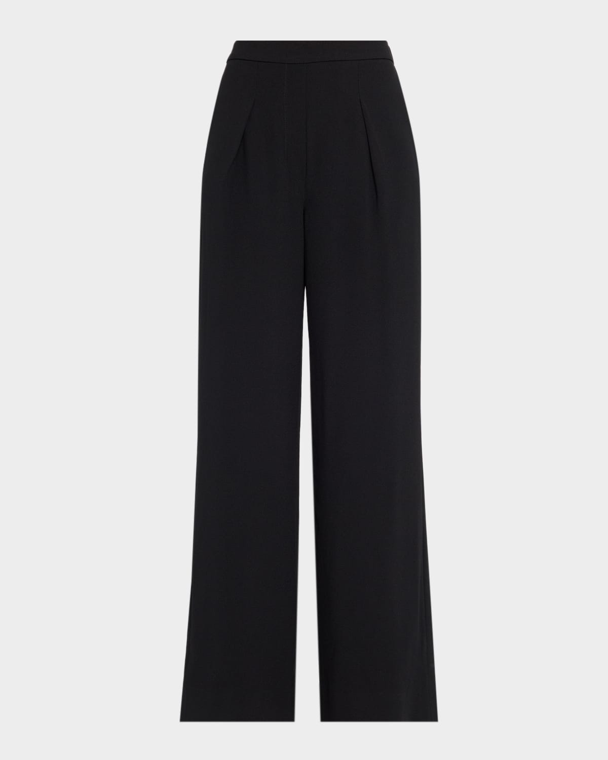 Emporio Armani High-rise Stretch Trousers In Black