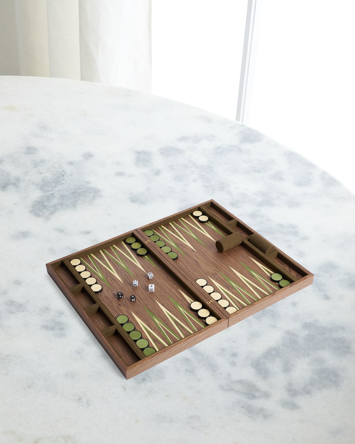 L'objet Fortuny Backgammon Set In Green