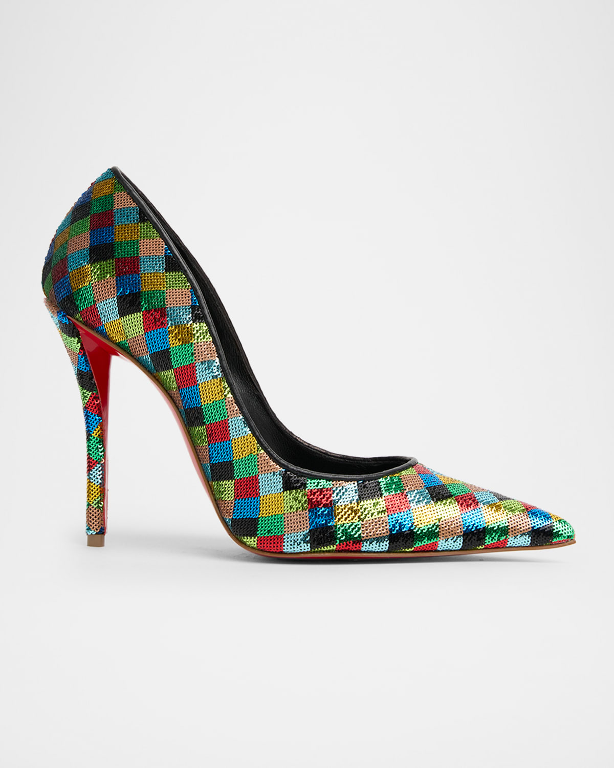 Christian Louboutin 100mm Miss Z Sequined Harlequin Pumps In Multi