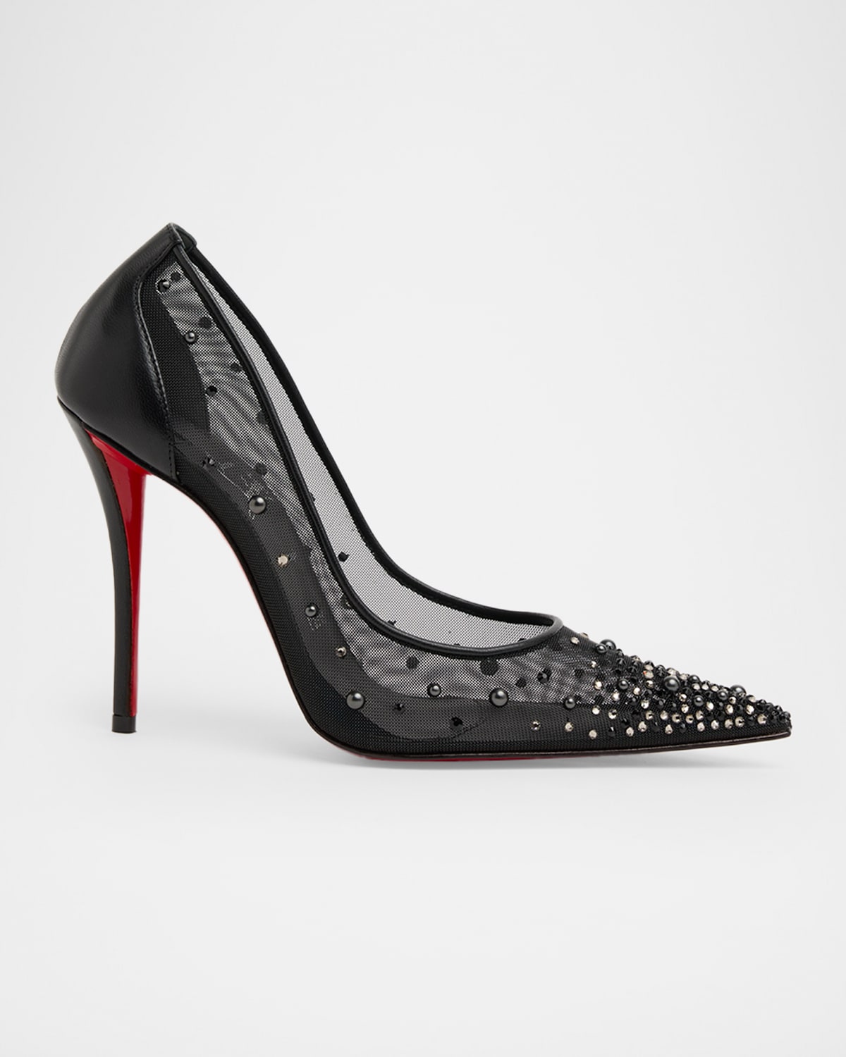 Christian Louboutin 100mm Miss Z Mesh Degrastrass Pumps In Black