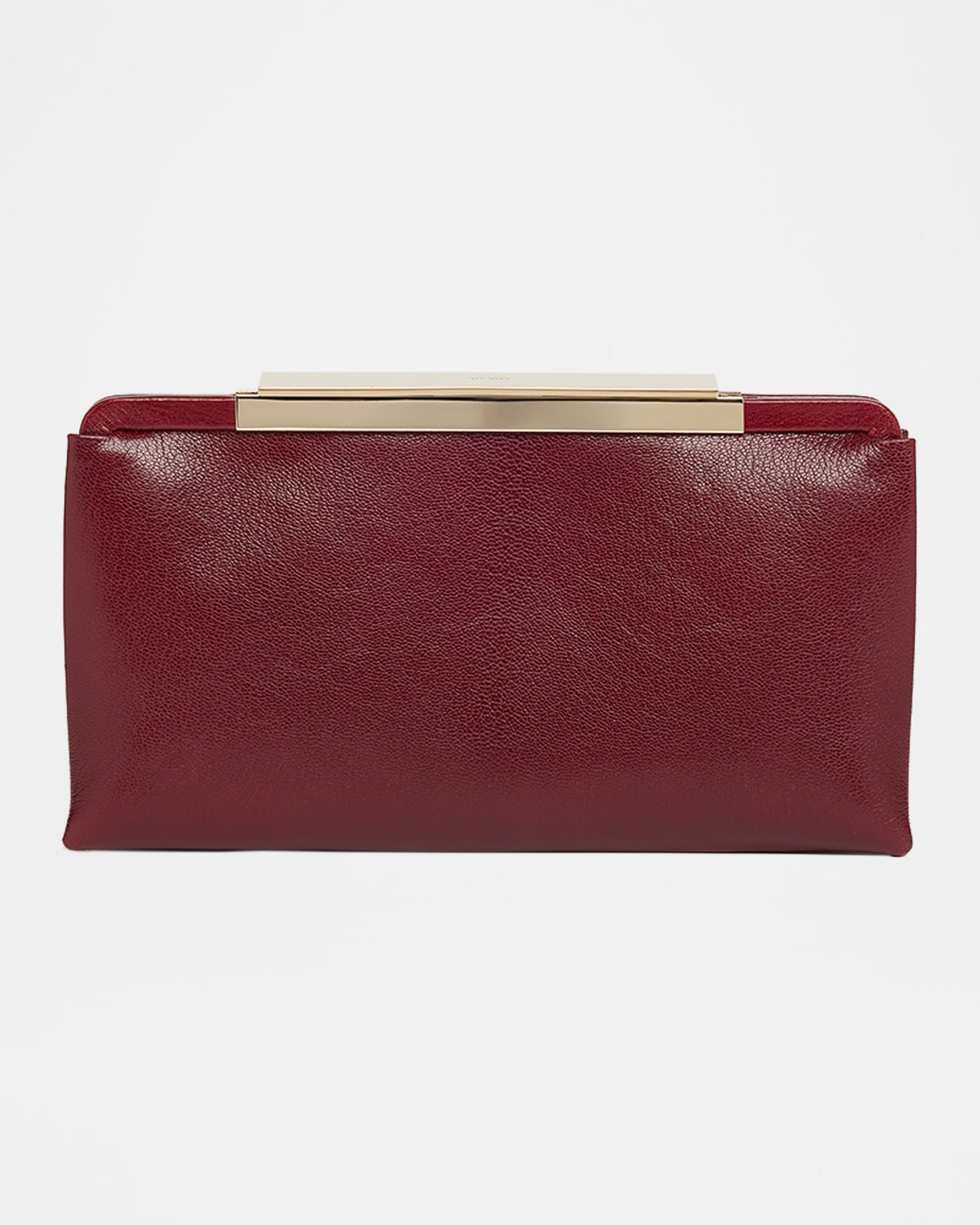 Tom Ford East-west Clutch Bag In Supple Leather In Burgundy