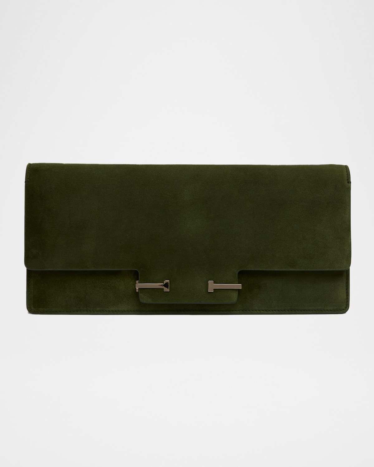 Tom Ford Aube East-west Goat Suede Shoulder Bag In Green