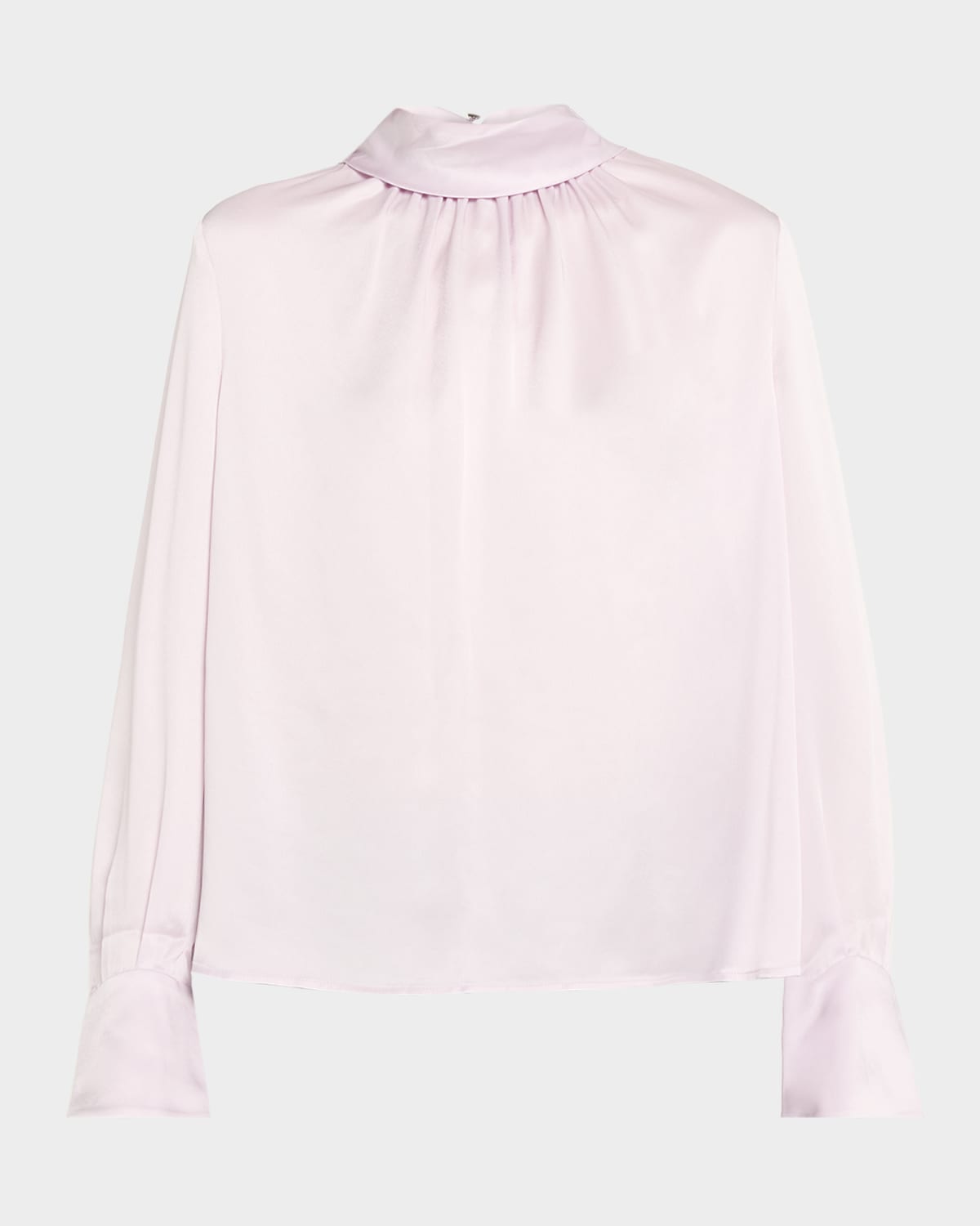 Toccin Veronica Tie-neck Satin Blouse In Pink