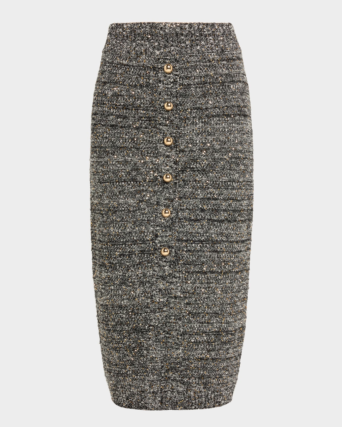 Toccin Tani Sequined Knit Midi Skirt