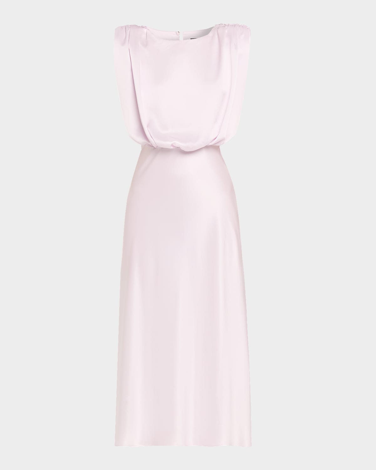 Toccin Floral Sleeveless Satin Midi Dress In Pink