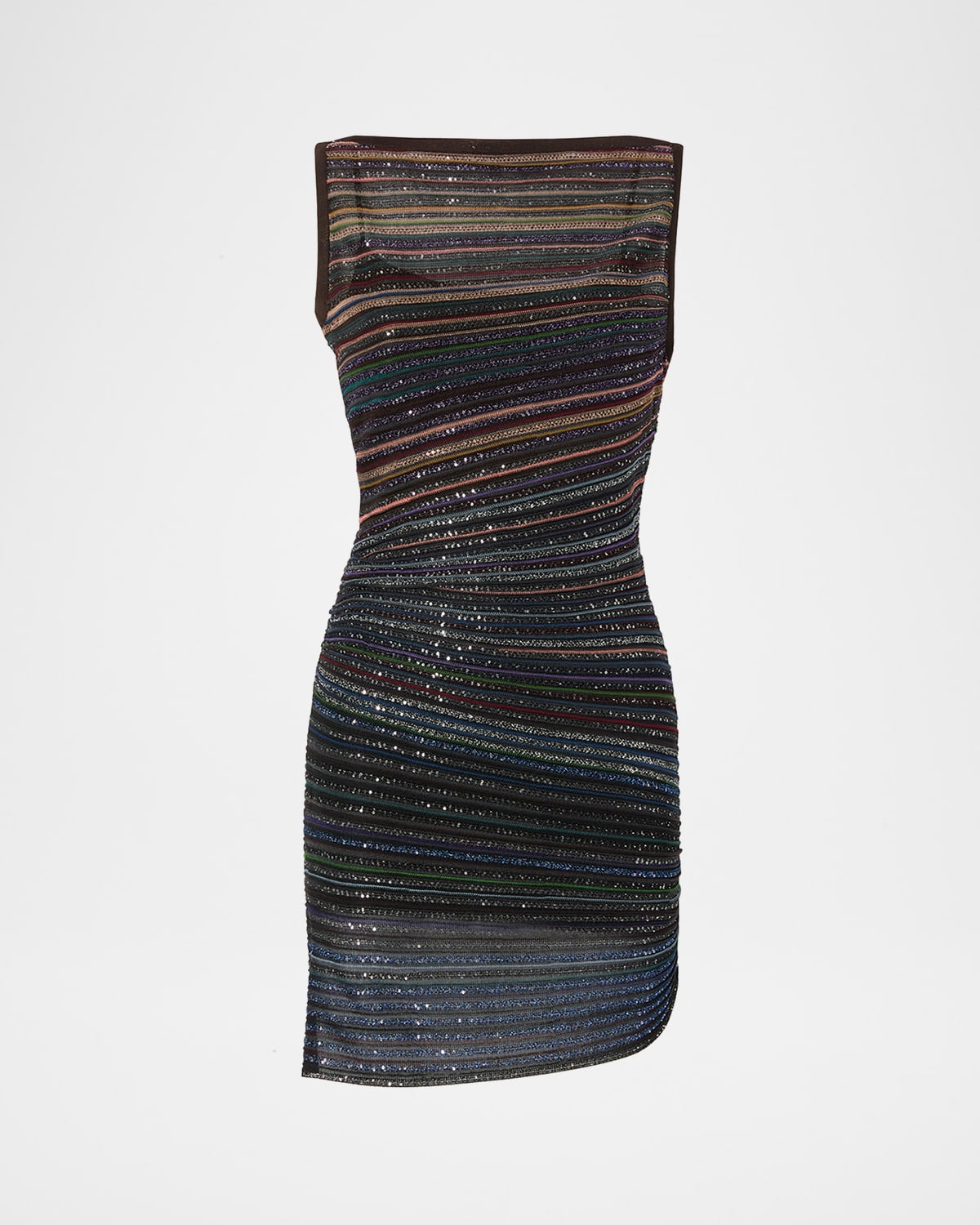 Missoni Paillette Striped Sleeveless Mini Dress