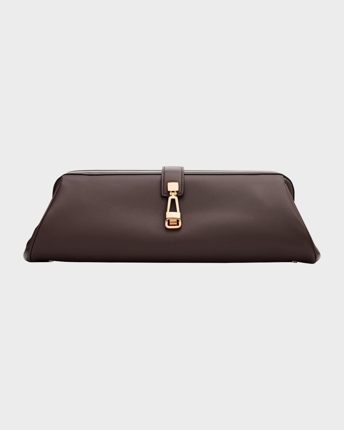 Gabriela Hearst Leather Baguette Clutch Bag In Burgundy