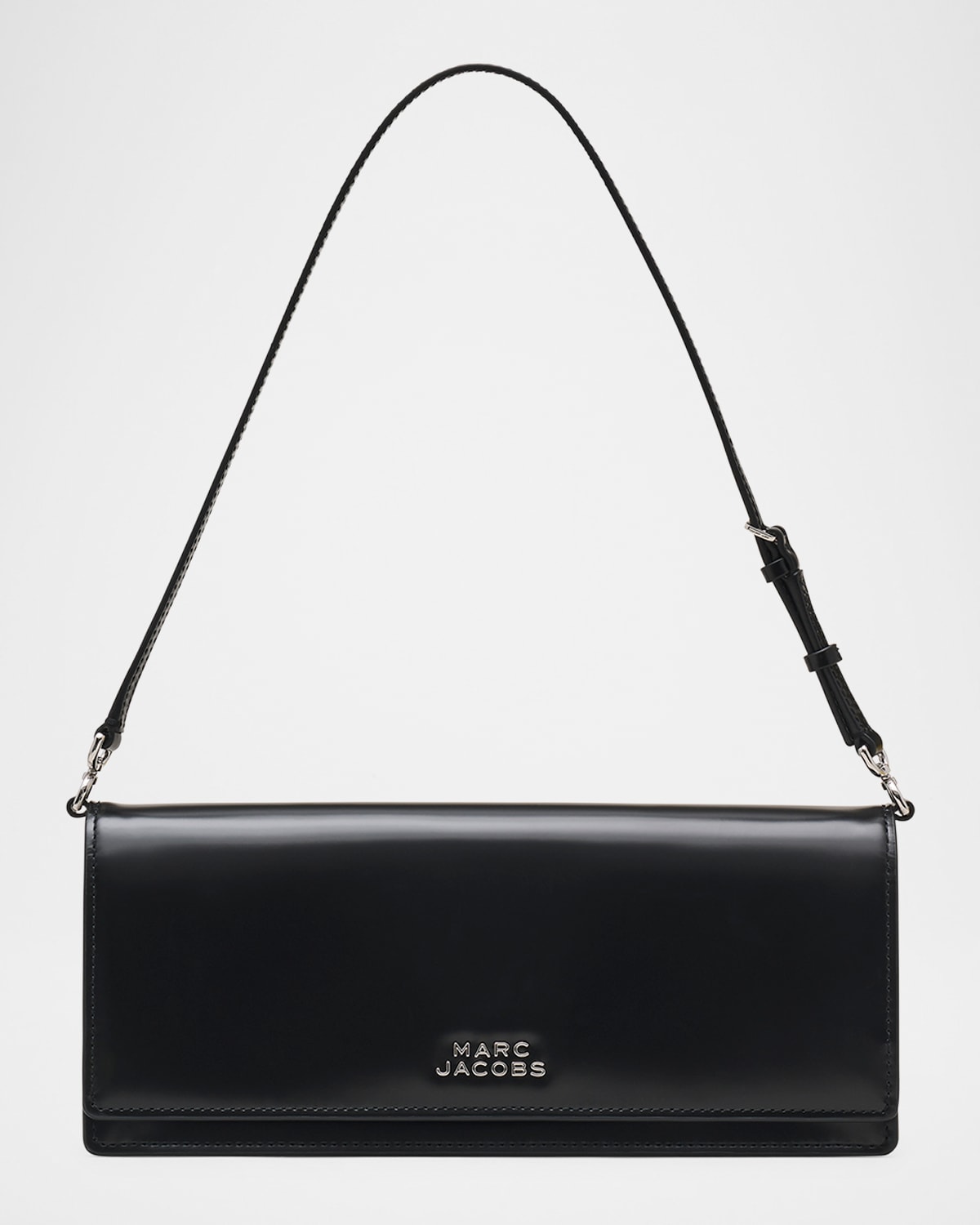 Marc Jacobs The Mirror Leather Shoulder Bag In Black