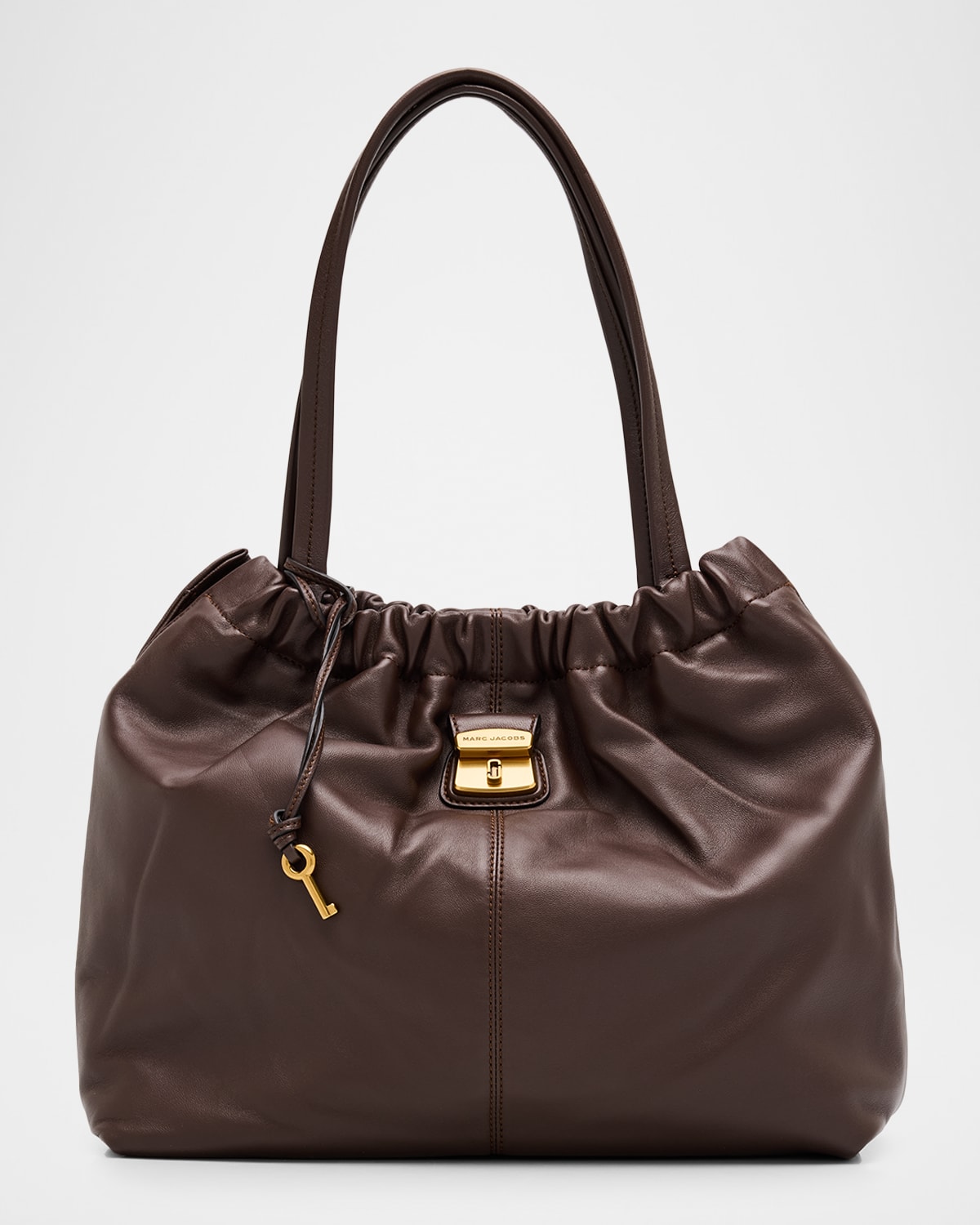 Marc Jacobs The Christina Leather Tote Bag In Brown