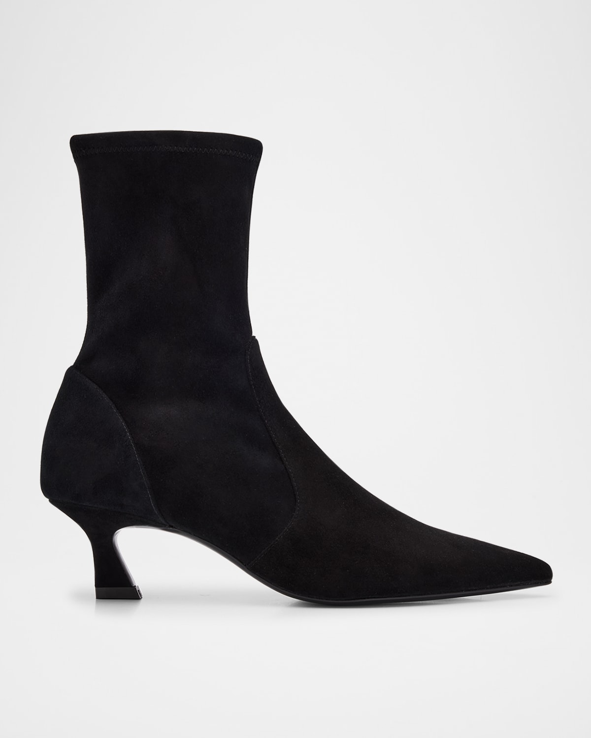 Stuart Weitzman 50mm Vinnie Suede Stretch Booties In Animal Print
