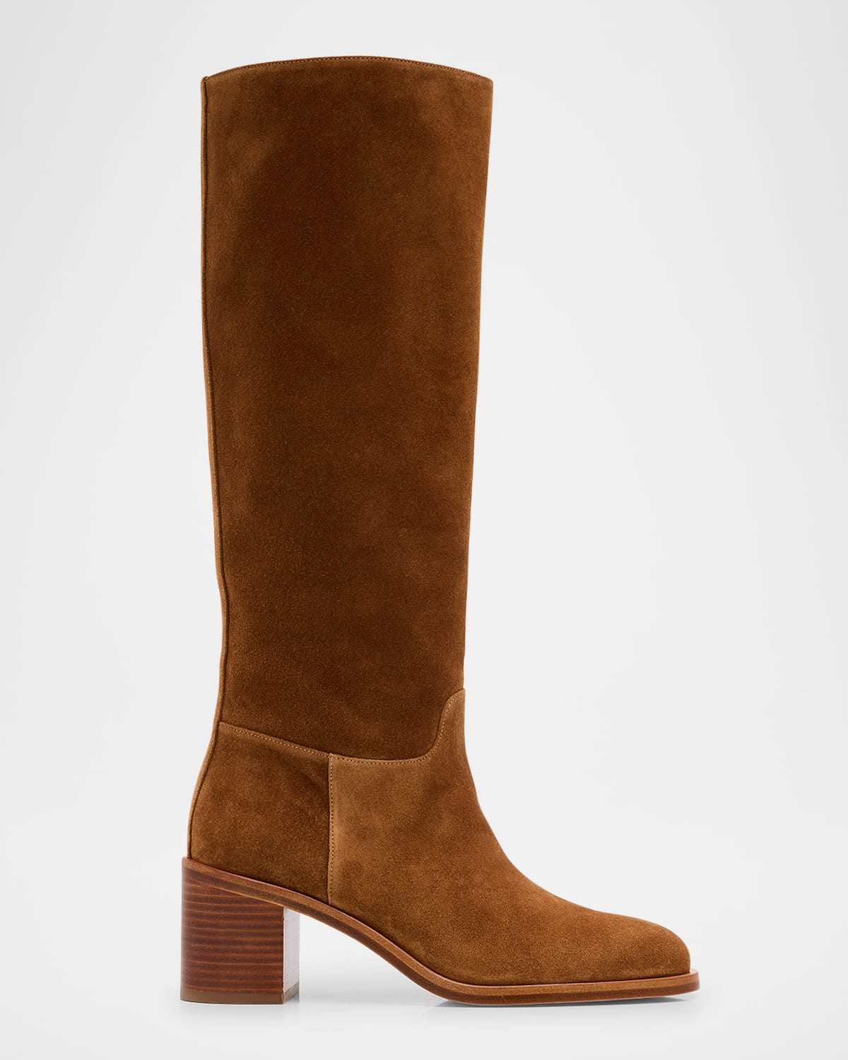 Stuart Weitzman Finn Suede Knee Boots In Animal Print