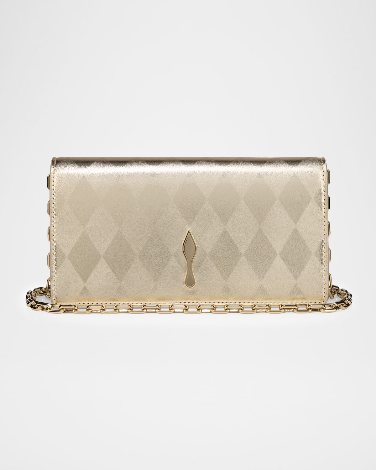 Christian Louboutin Bettina Clutch Bag in Laminated Leather
