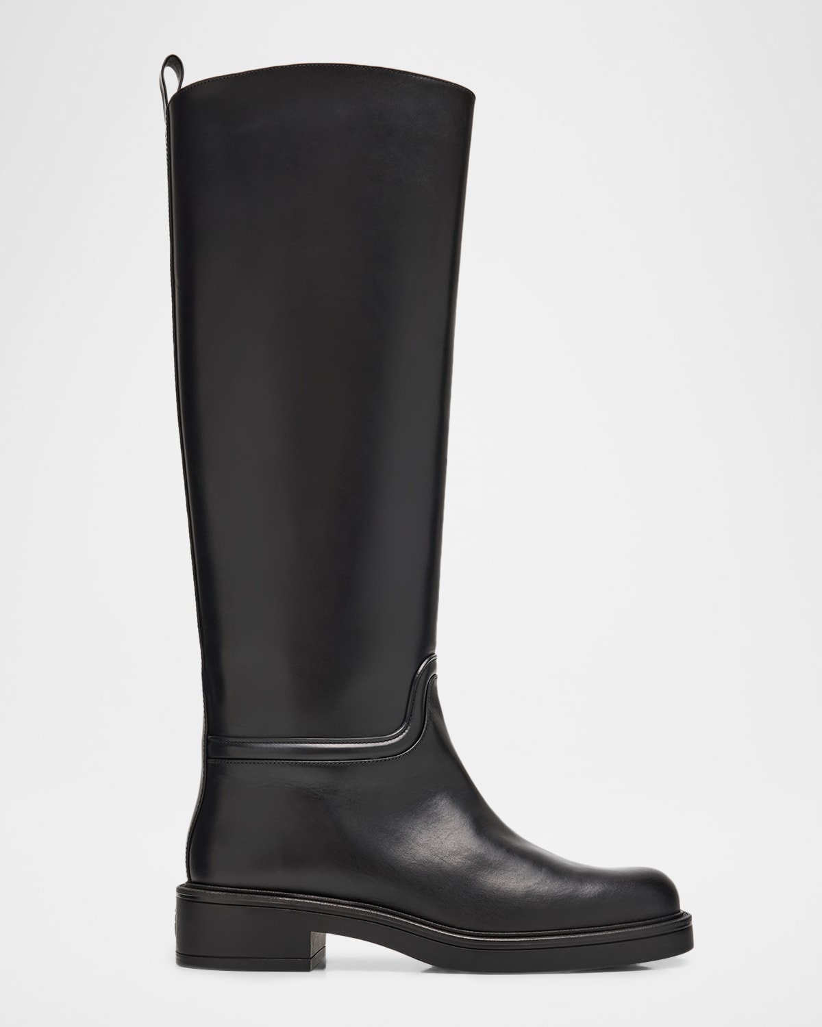 Stuart Weitzman Celia Leather Knee-high Riding Boots In Black