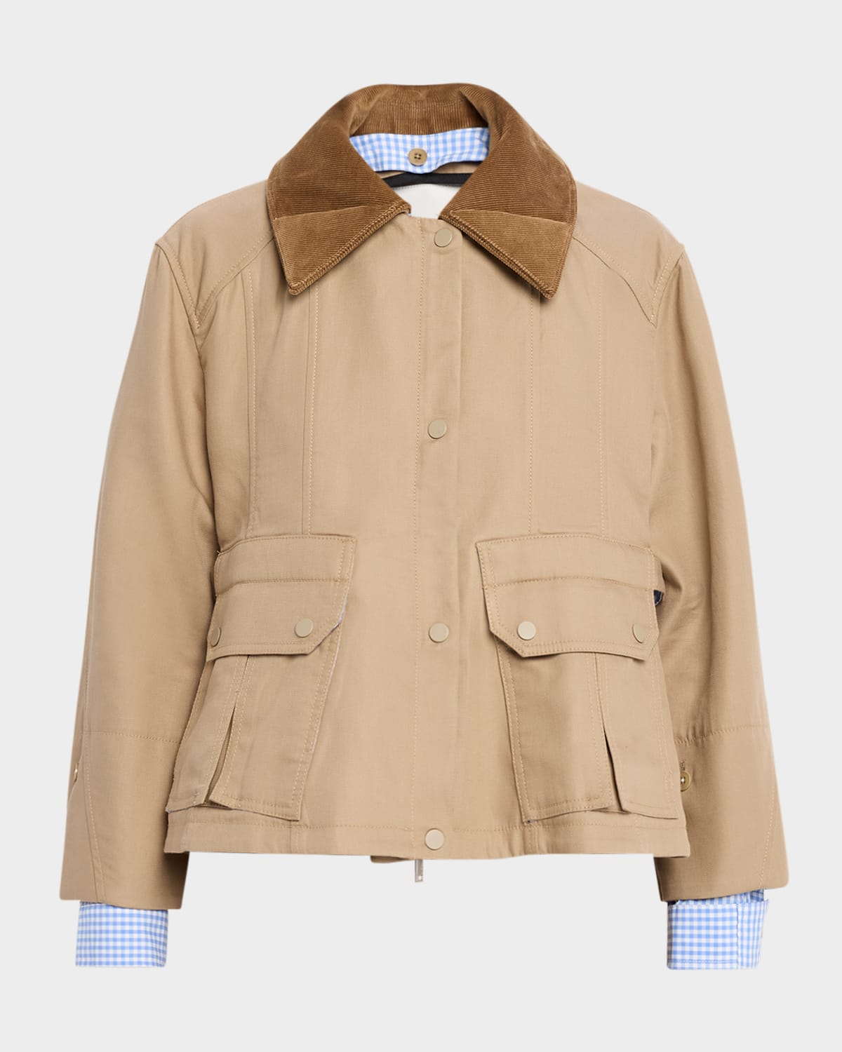 3.1 Phillip Lim Cropped Flounce Combo Jacket Praline Multi In Neutral