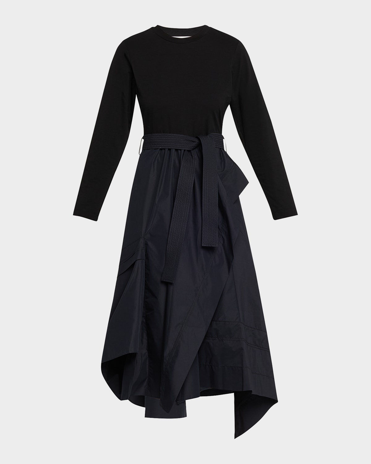 3.1 Phillip Lim Long-sleeve Combo T-shirt Dress