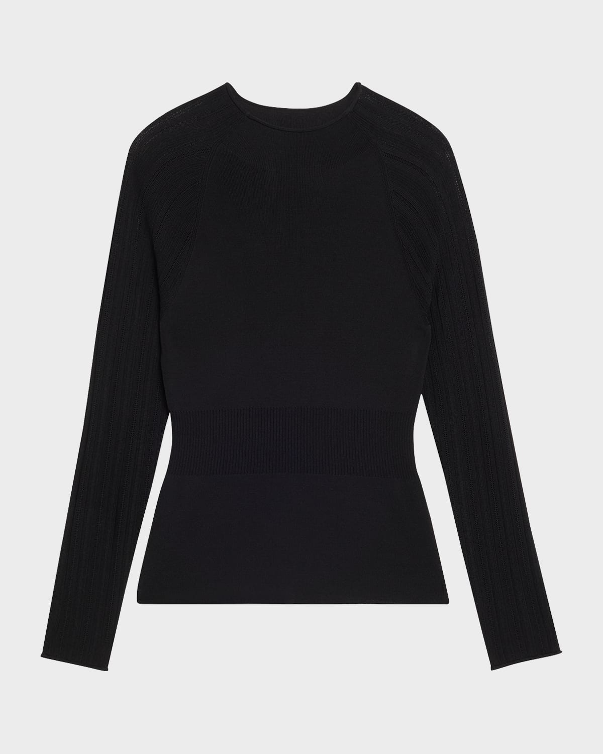 3.1 Phillip Lim Long-sleeve Mock-neck Top In Black