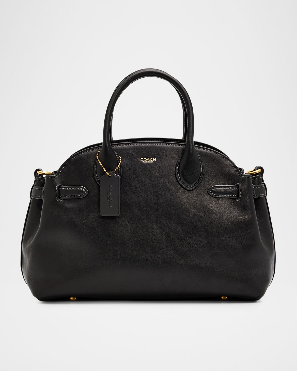 Coach Empire Leather Carryall Crossbody Bag In Black