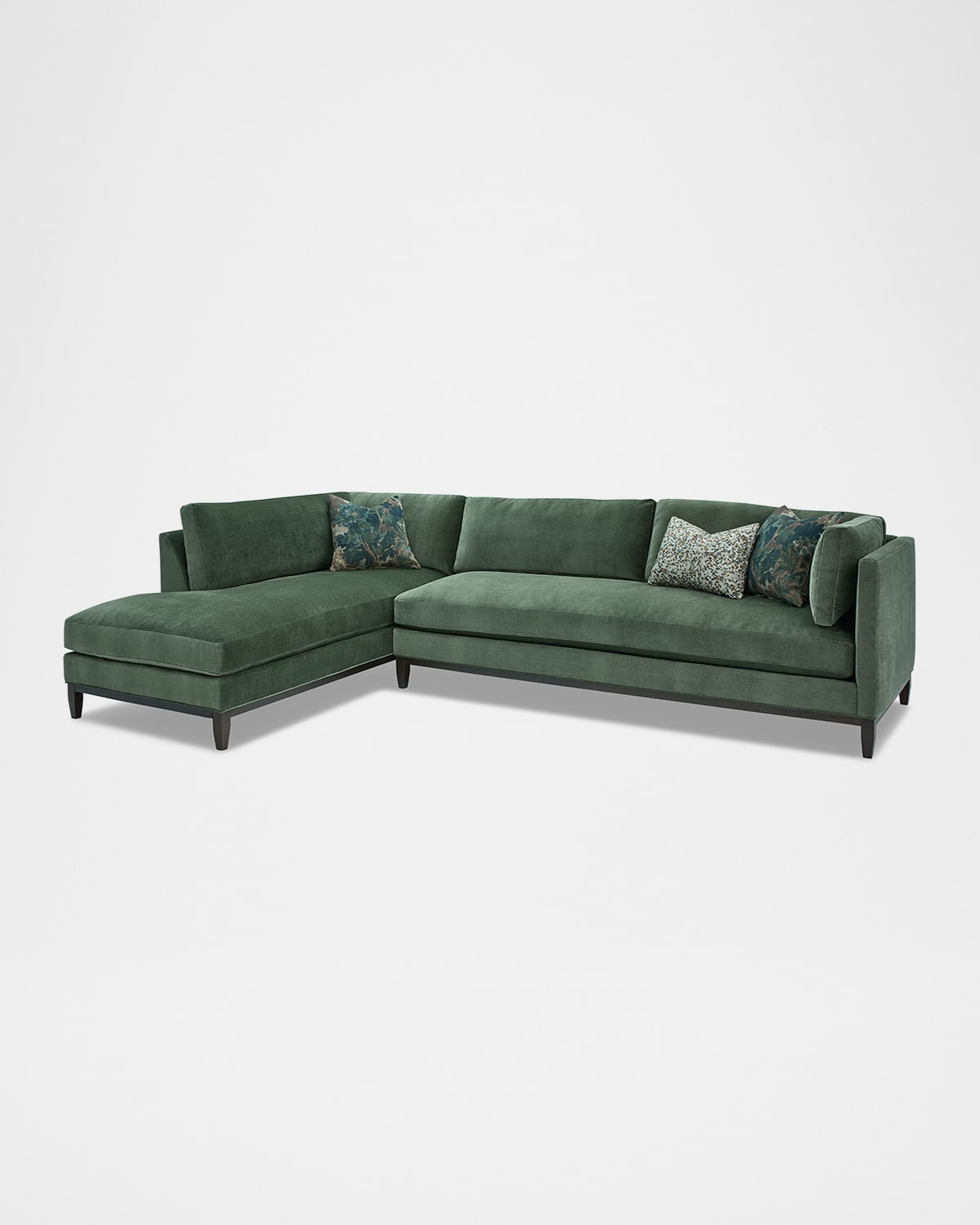 Massoud Maxwell Left Chaise Sectional In Green