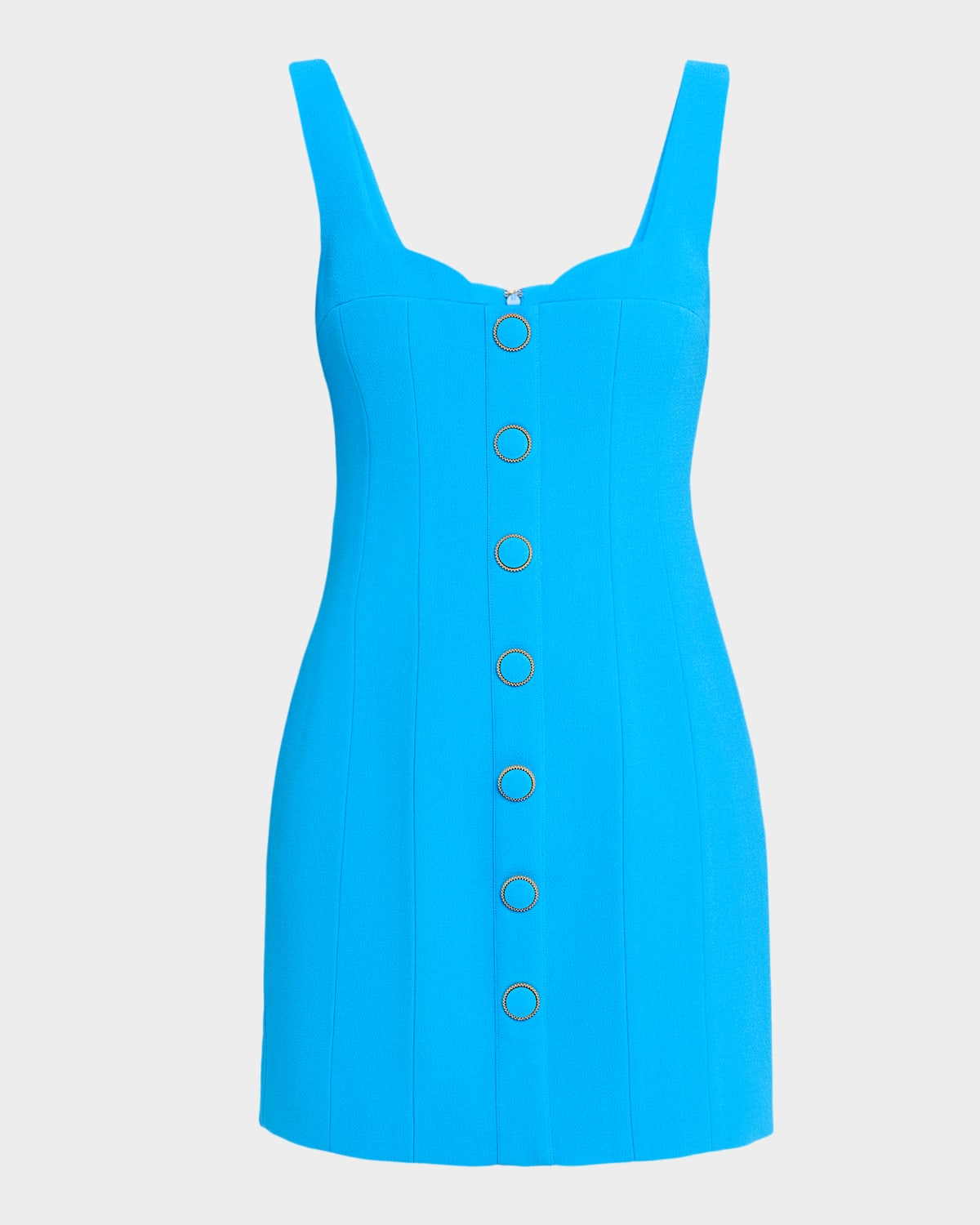 Skyla Button-Front Sweetheart Mini Dress
