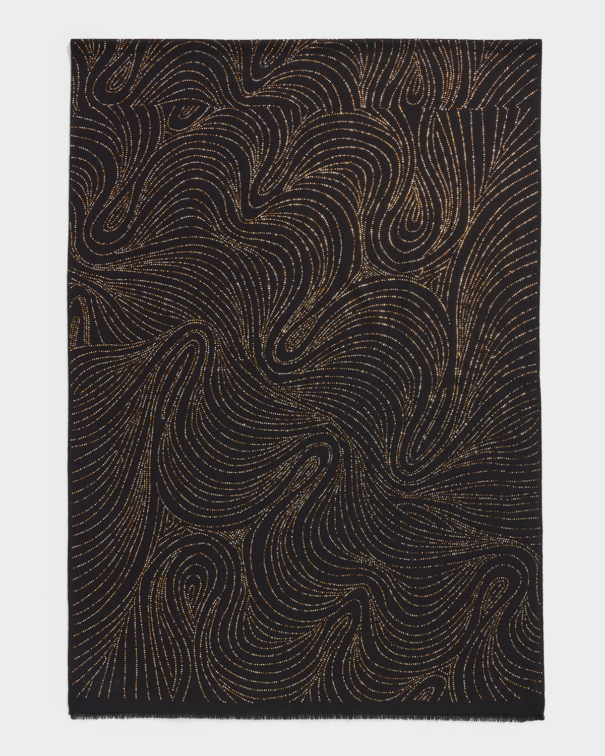 Janavi India Swirls Sequined Cashmere Scarf