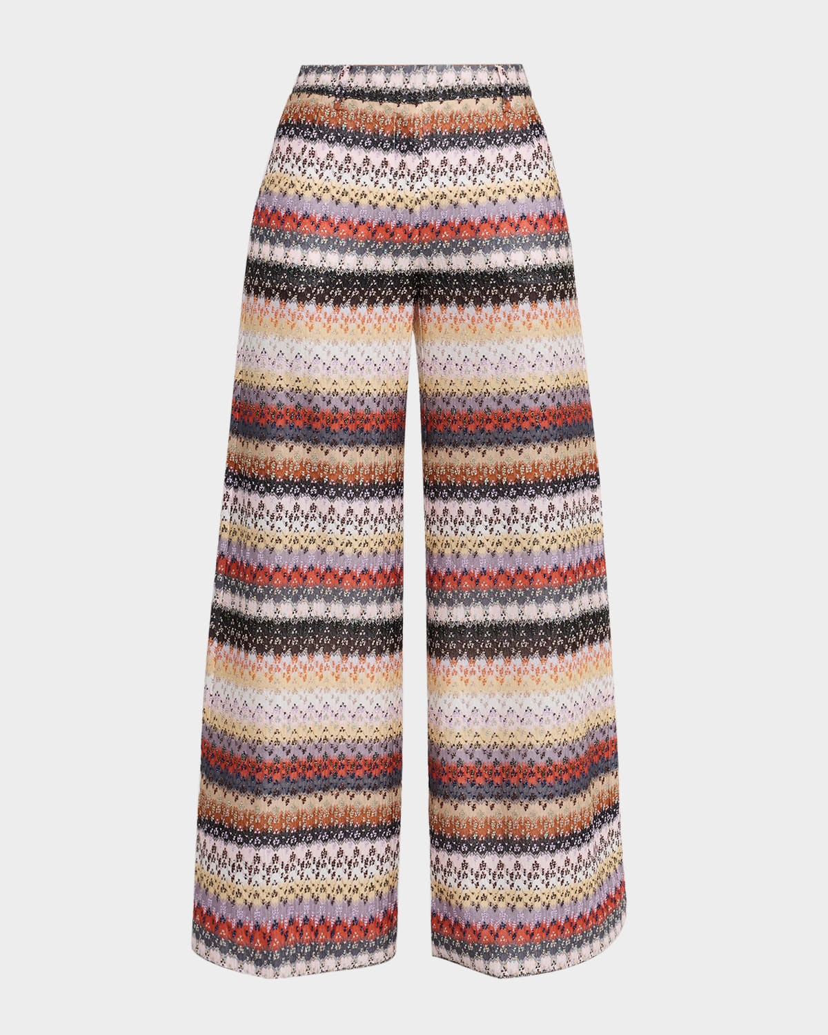 Missoni Metallic Chevron Wide-leg Trousers