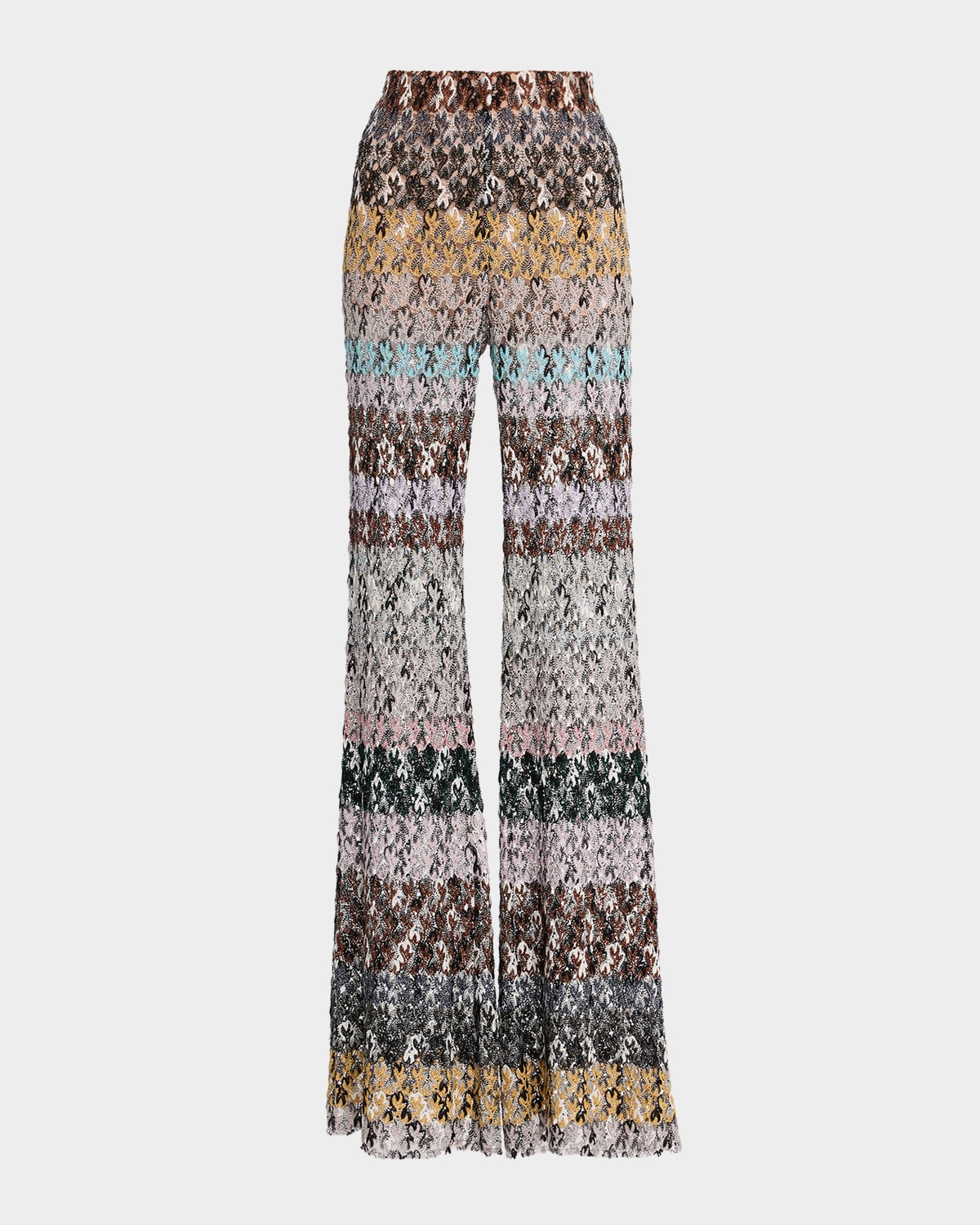 Missoni Metallic Lace Flare Trousers