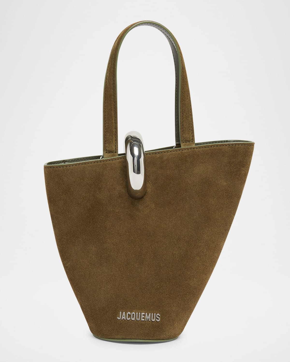 Jacquemus Le Petit Bambola Suede Shoulder Bag In Brown