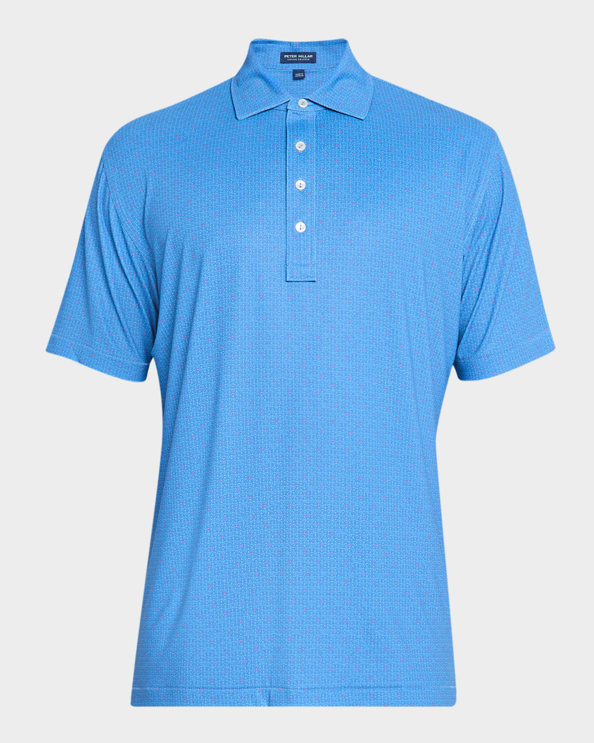 Peter Millar Men 's Due North Performance Jersey Polo with Signature Kelly Collar