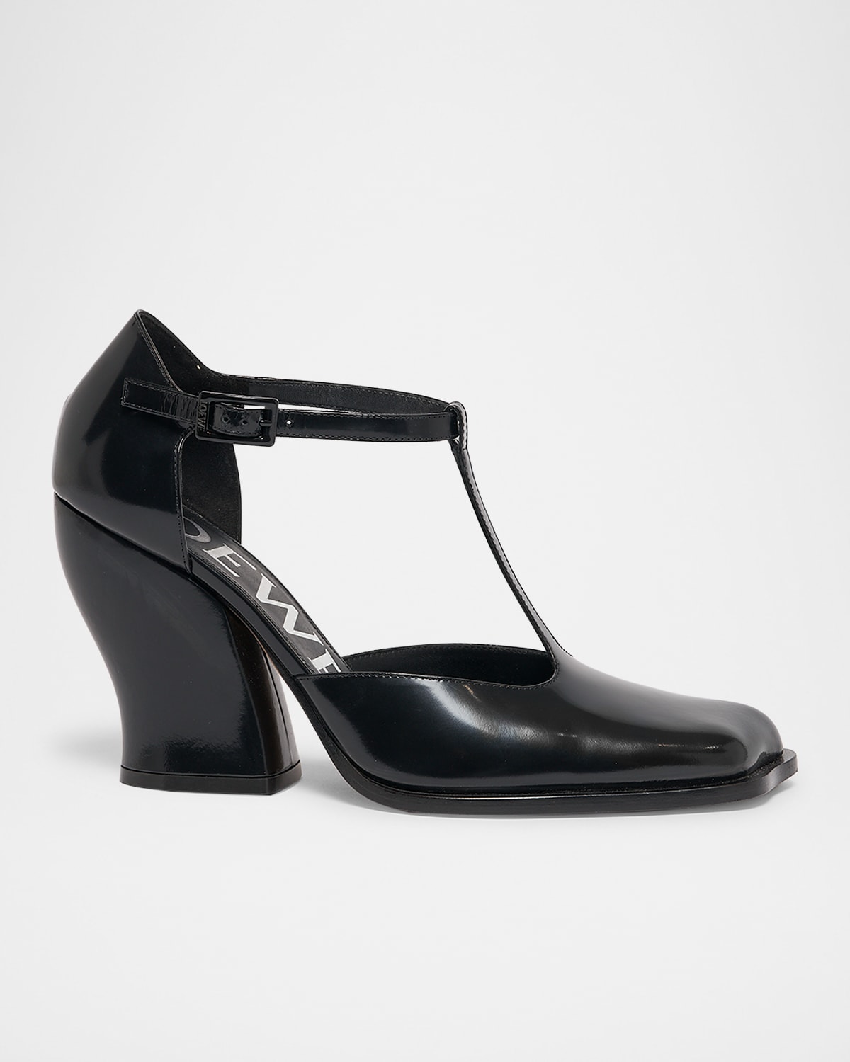 Loewe Leather Onda T-bar Pumps 90 In Animal Print