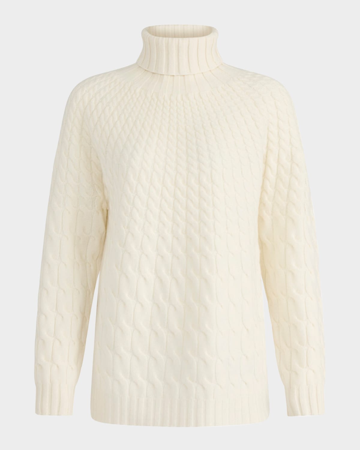 Altuzarra Augie Cable-knit Turtleneck Sweater In White