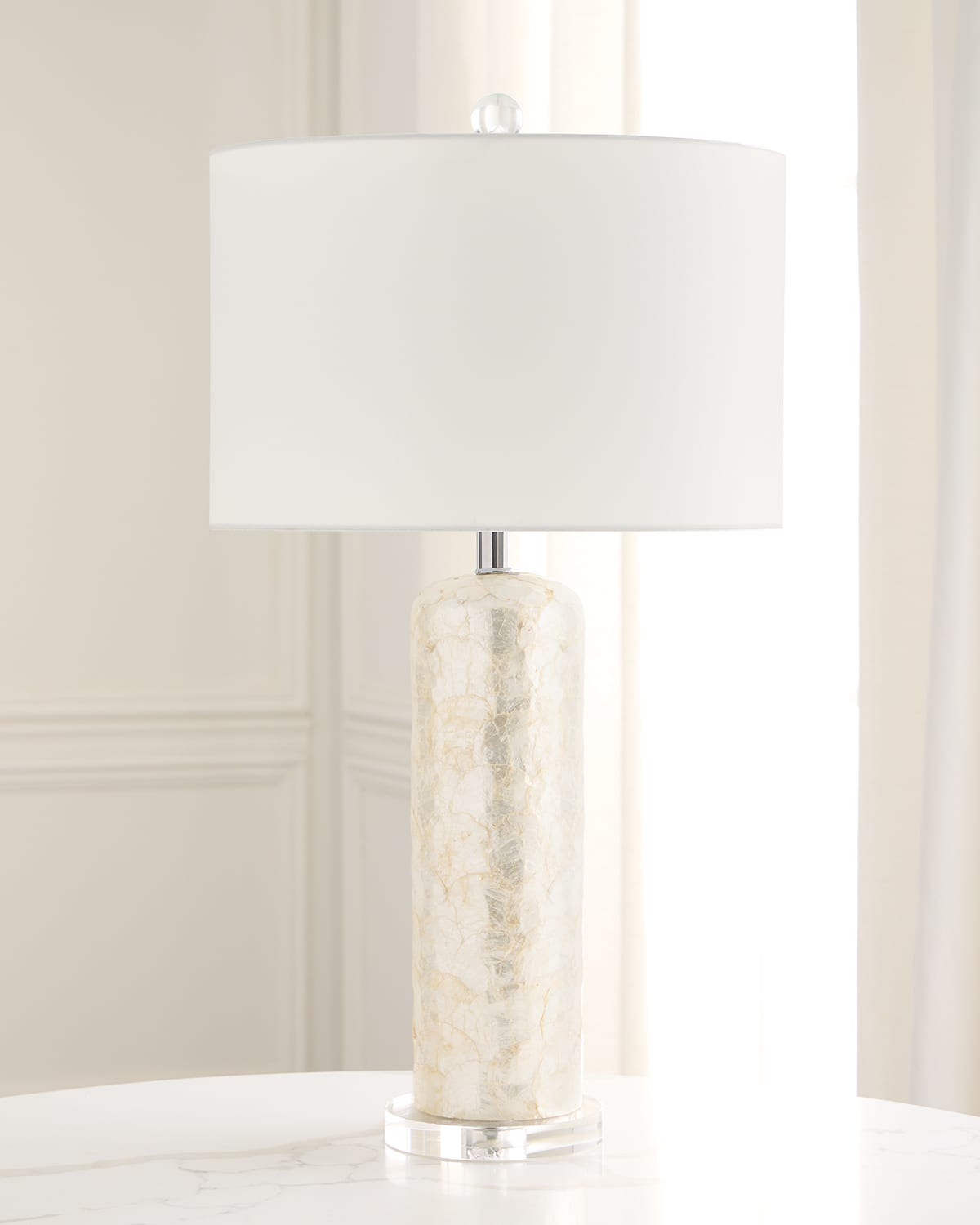 Couture Lamps Cylindre 32" Table Lamp In Brown