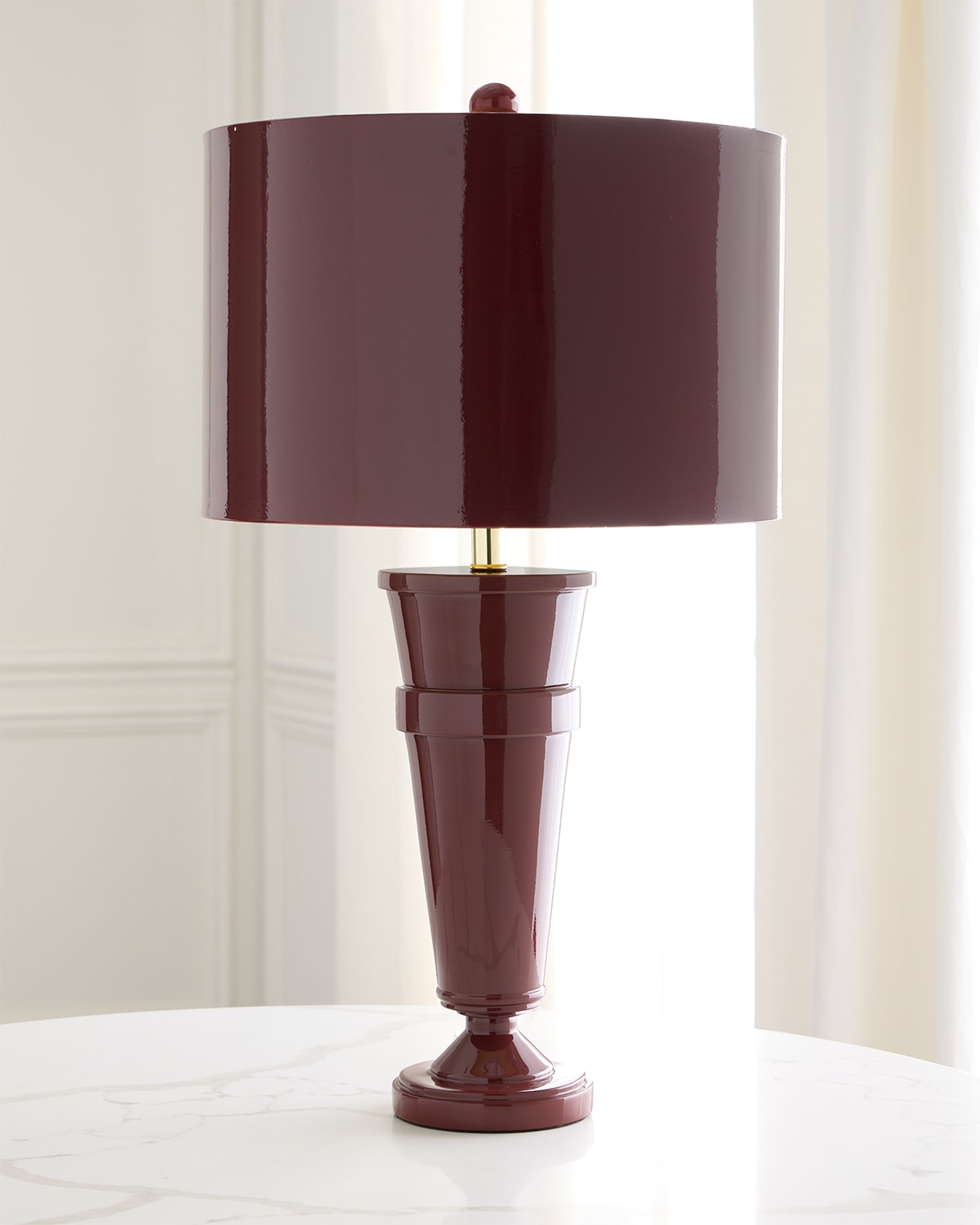 Couture Lamps Teinte 31" Table Lamp In Burgundy