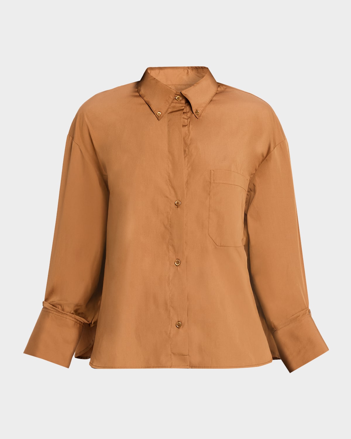 J. D. Cropped Button-Front Shirt