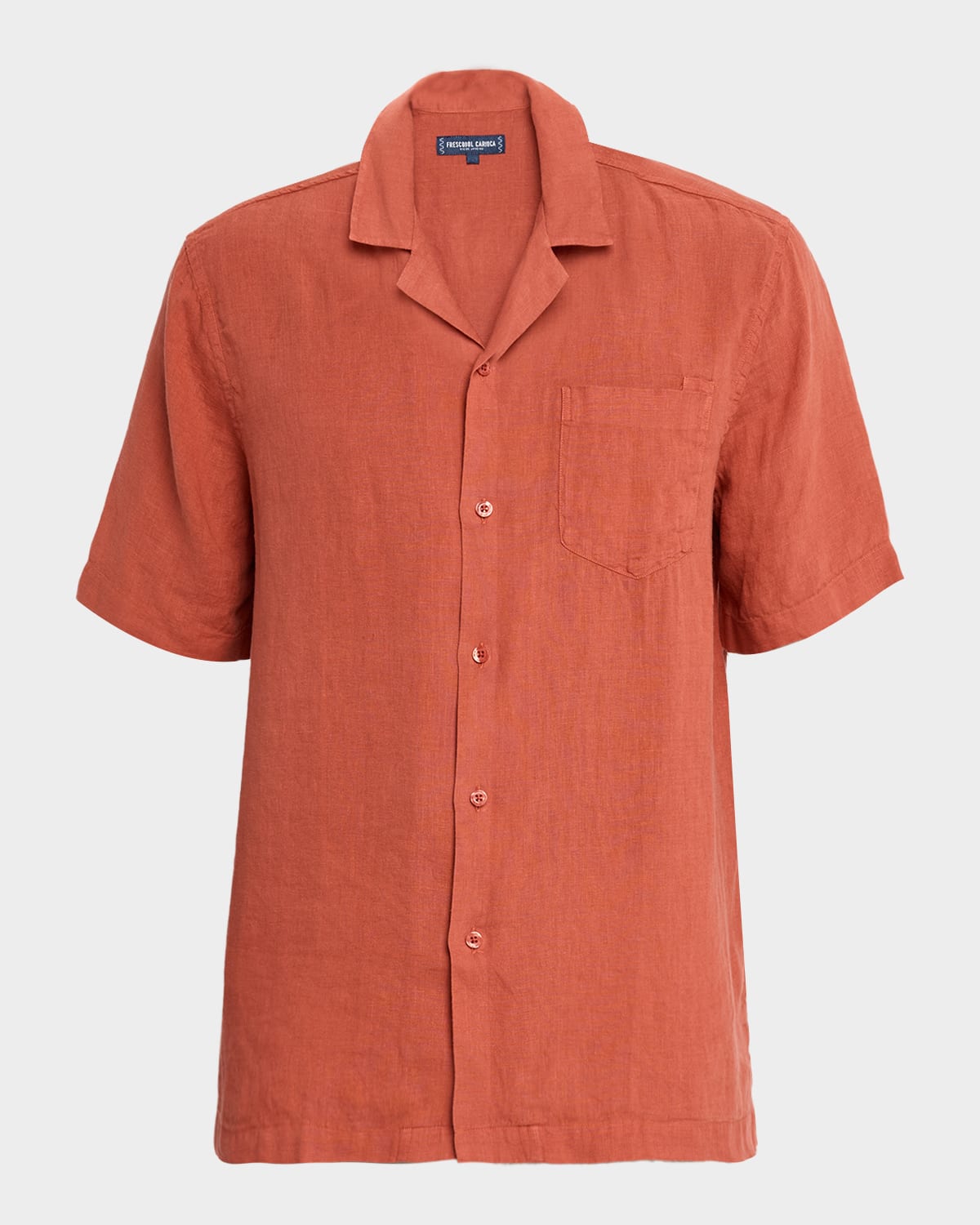 Frescobol Carioca Angelo Linen Bowling Shirt In Animal Print