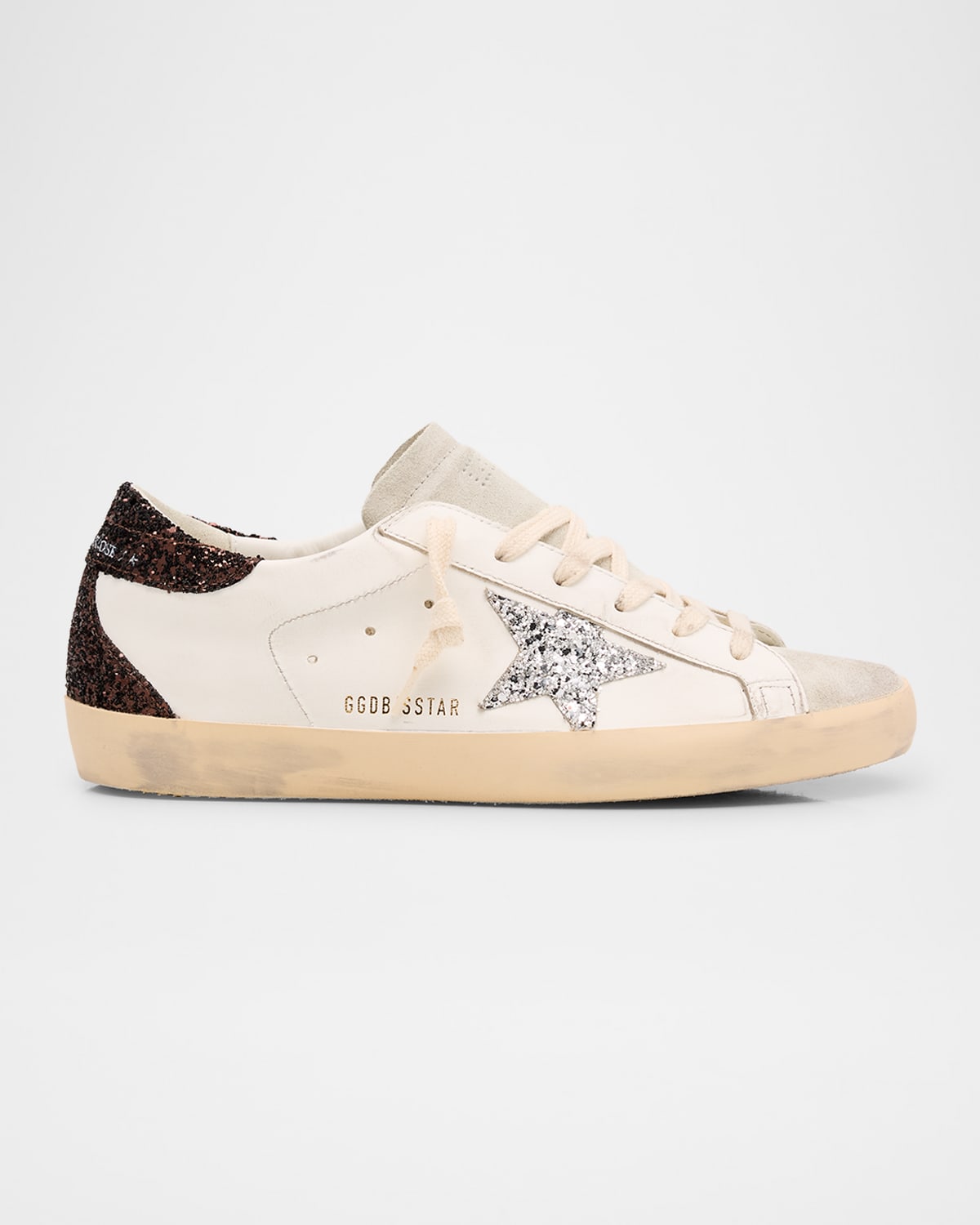 Superstar Leather Glitter Low-Top Sneakers