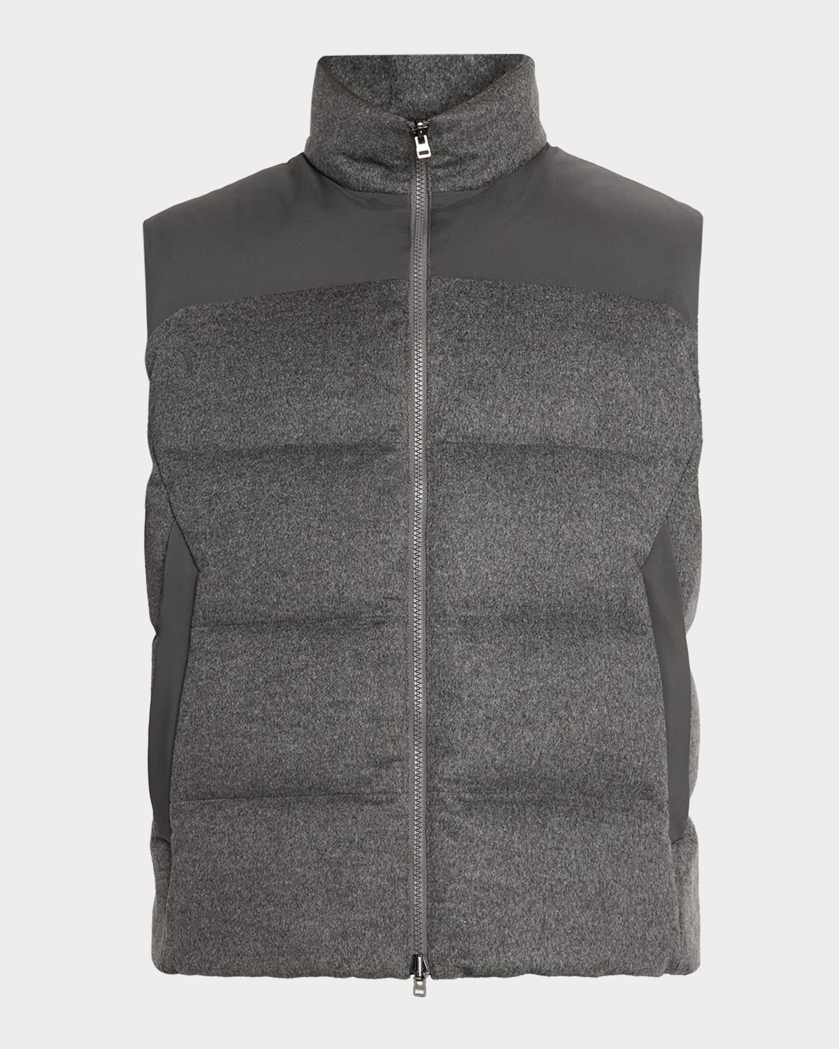 Sease Men's Insulated Cashmere Reversible Vest In Gray