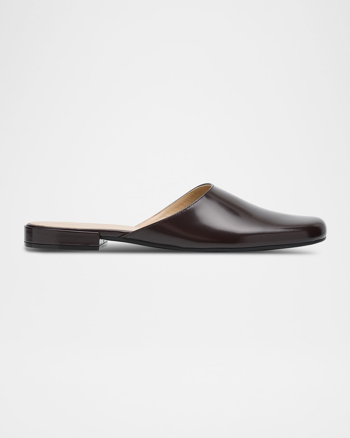 The Row Penelope Leather Mules In Brown