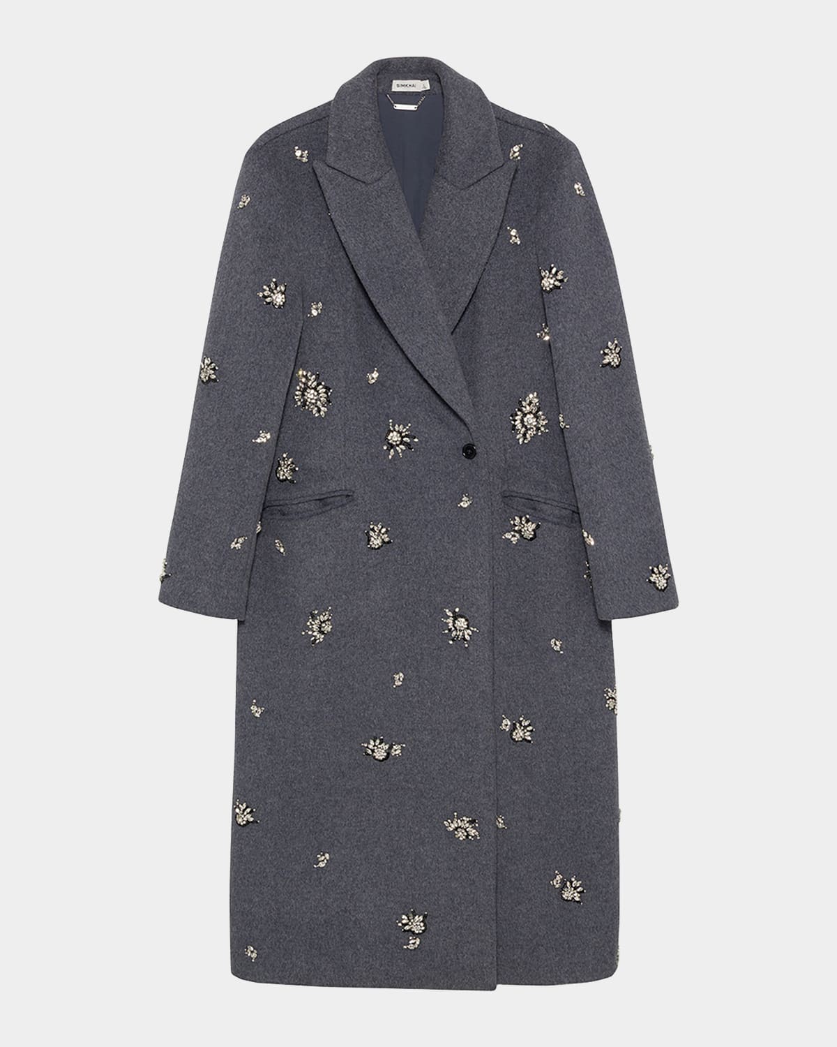 Simkhai Gianni Embellished Coat In Green